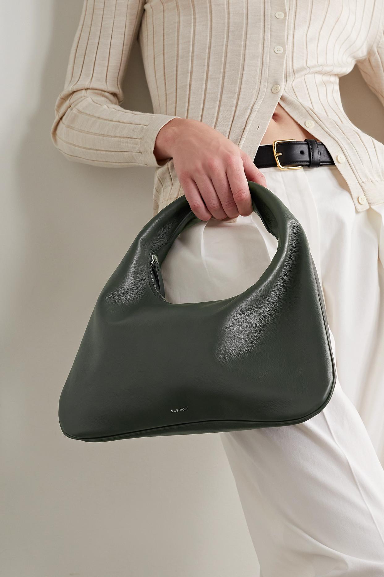 The Row Everyday Leather Shoulder Bag in Green | Lyst