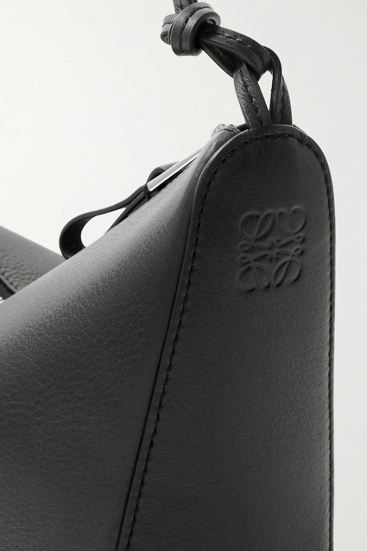 Loewe Hammock Mini Leather Shoulder Bag in Black