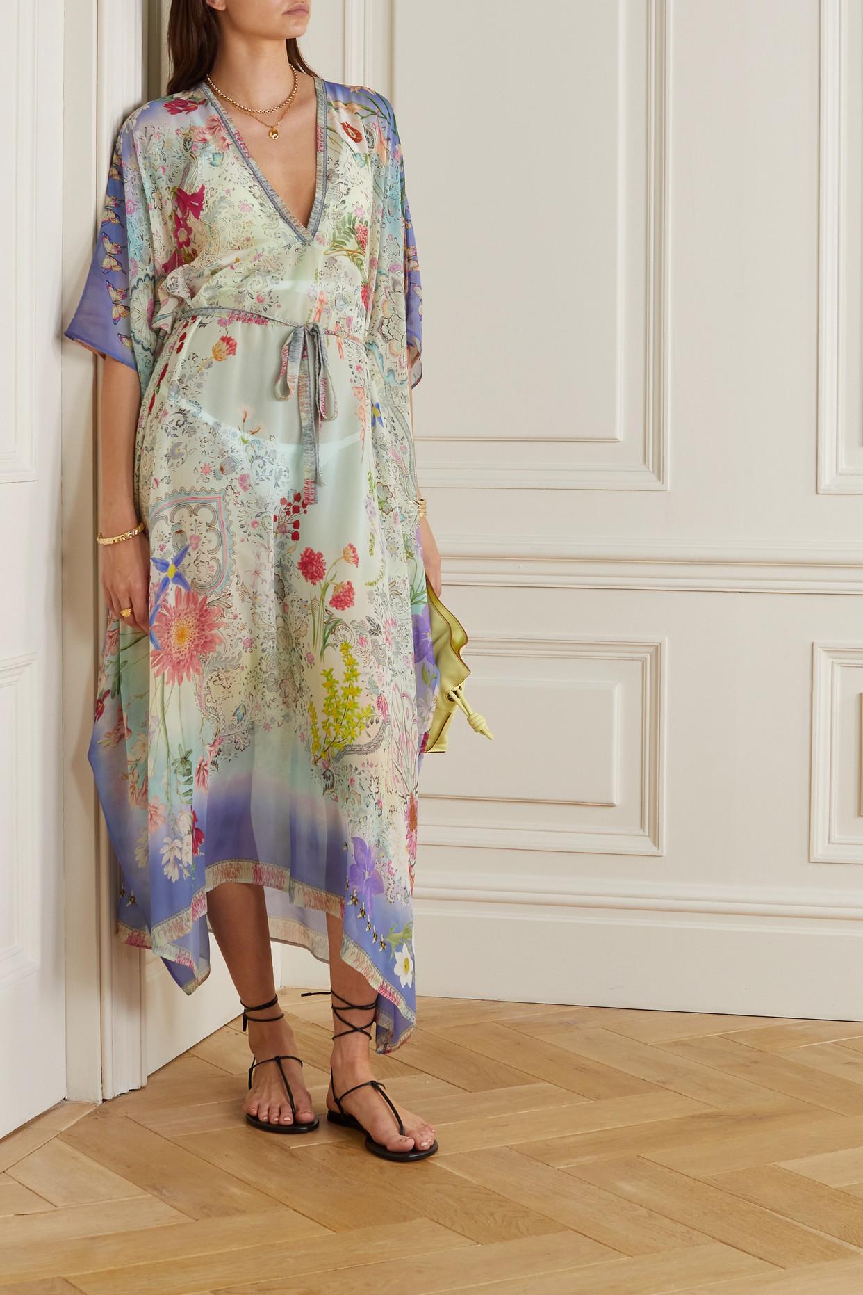 silk chiffon caftan