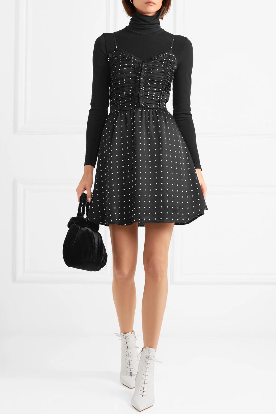 maje polka dot dress