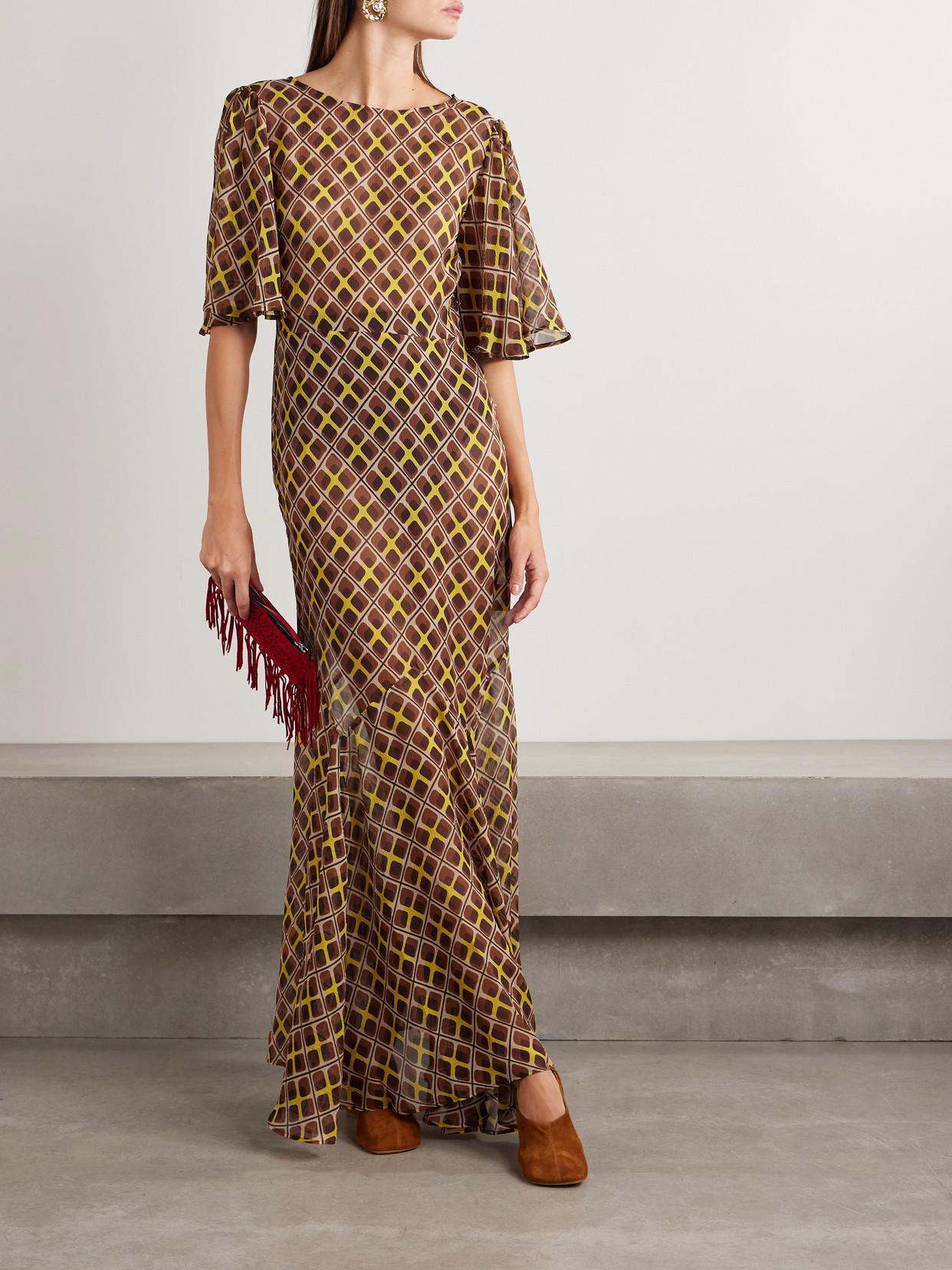 ワンピース BODE Embroidered silk blend Stadium dress Bode Embroidered Silk Blend Stadium Dress Bode