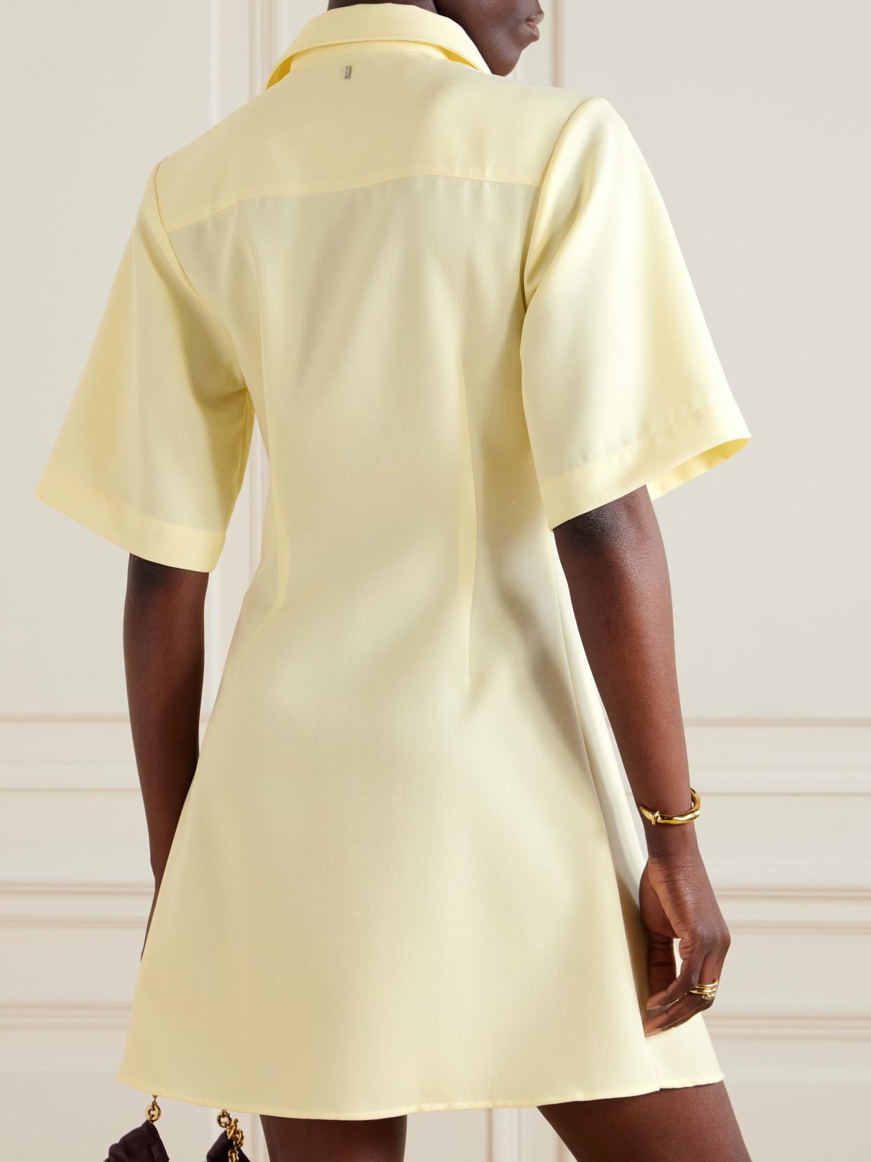ワンピース AMI PARIS PASTEL YELLOW WOOL SHIRT DRESS Ami Ami Pastel Yellow Wool Shirt Dress from $426.00 - on
