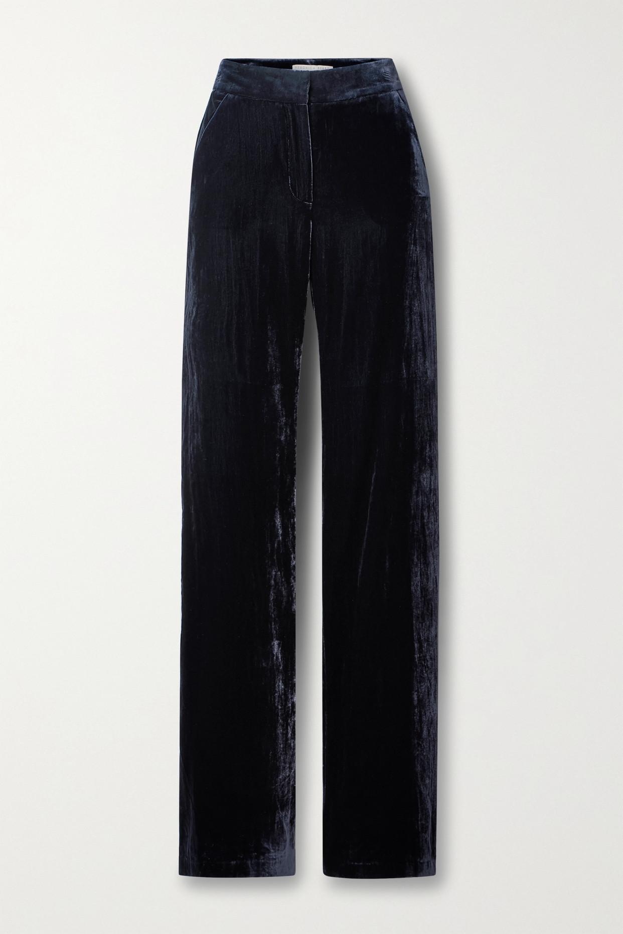 Veronica Beard Lebone Sparkly Wide-Leg Tailored Pants