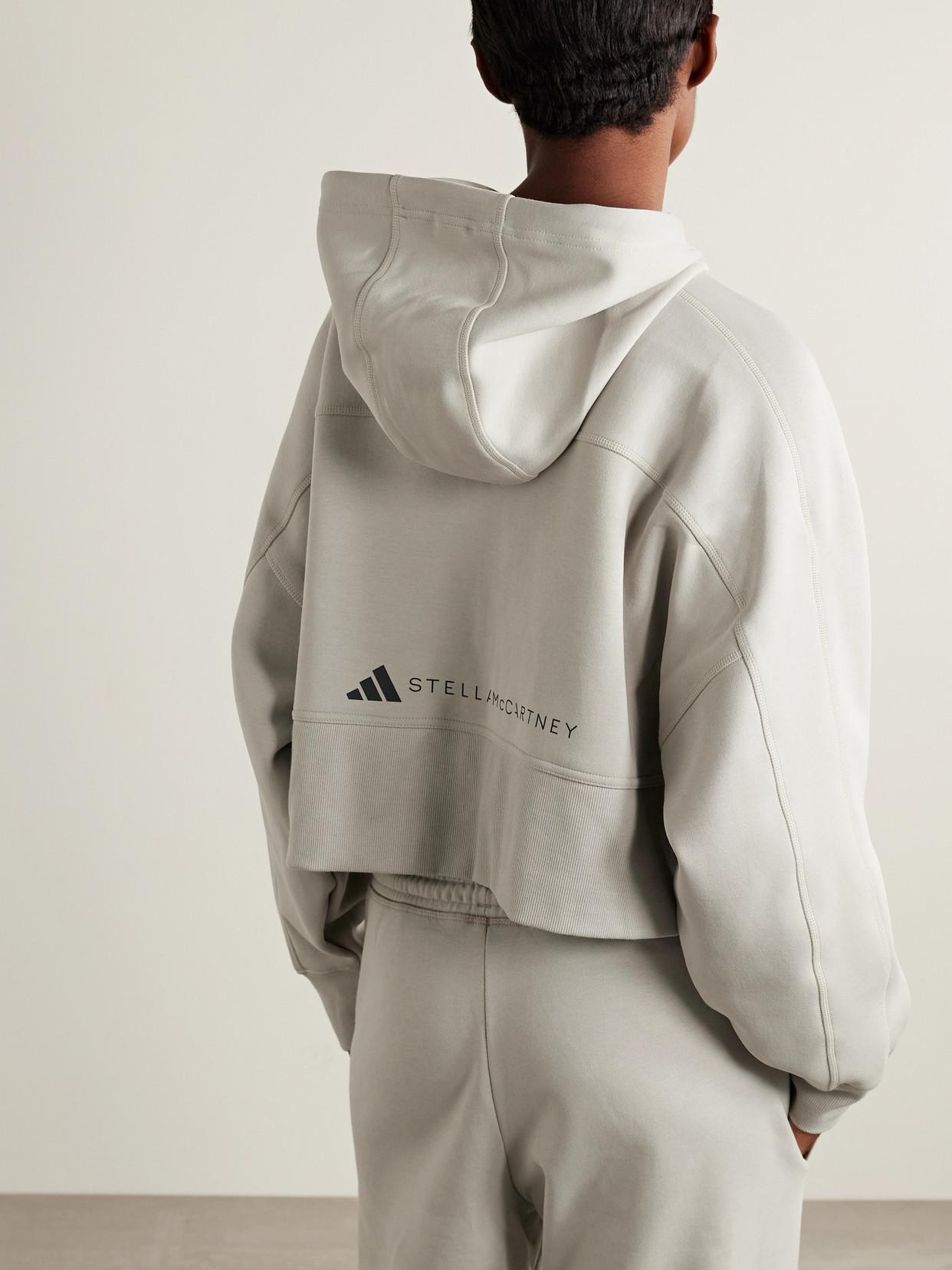 adidas By Stella McCartney Cropped Organic Cotton-Blend Jersey