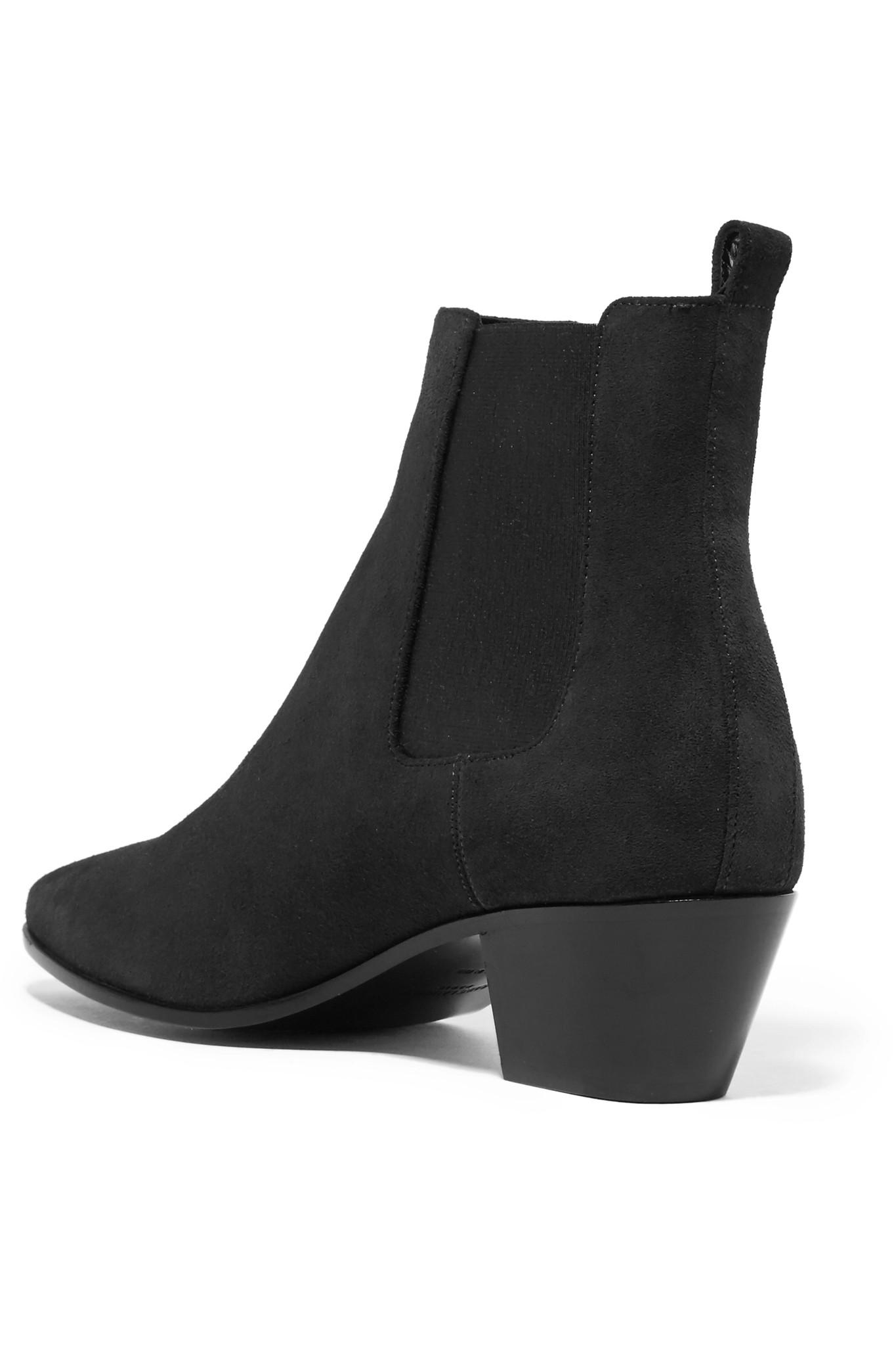 saint laurent suede boots