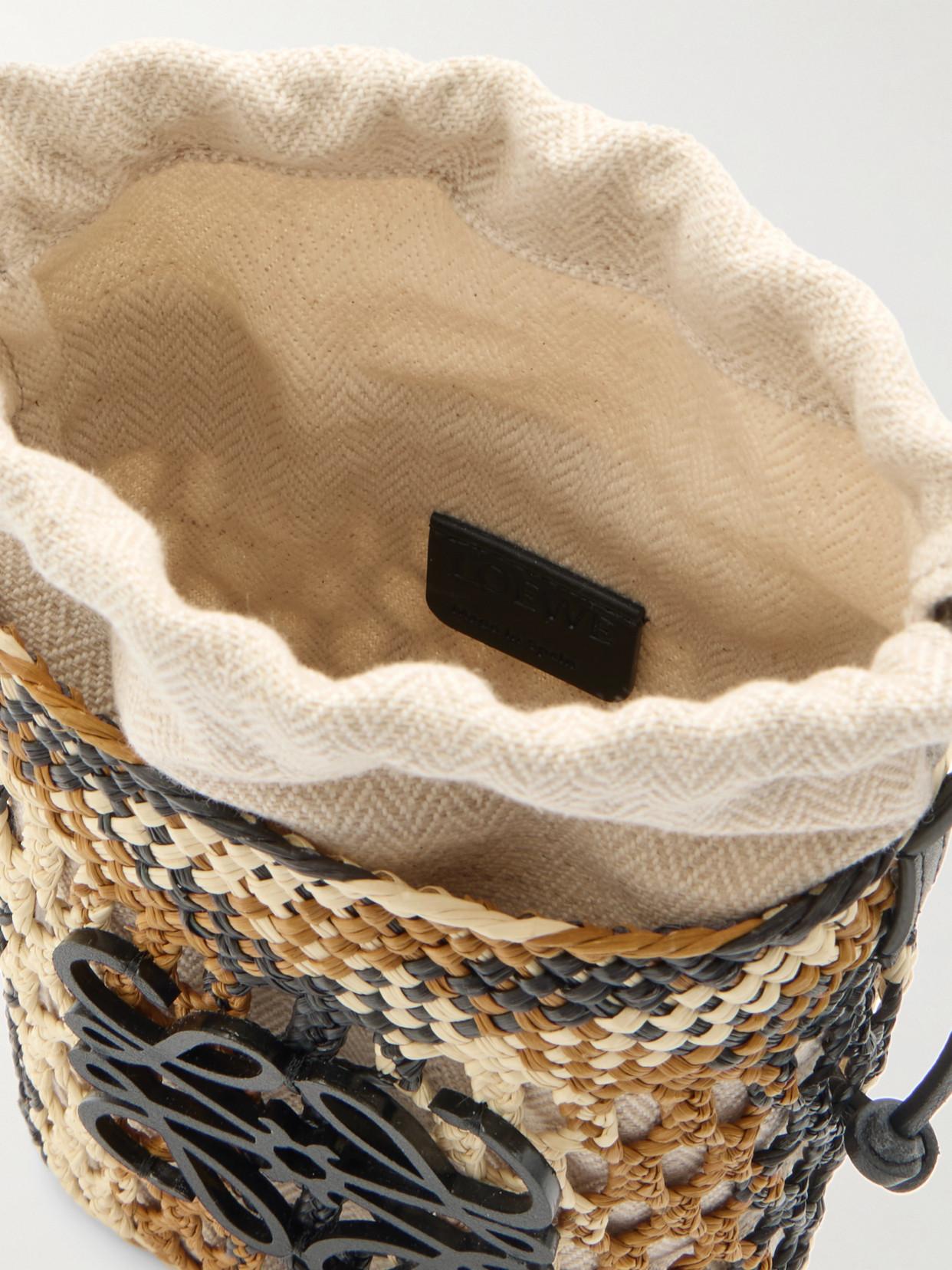 【LOEWE】Paula's Ibiza Ajoure Anagram raffia bucket bag Loewe Paula's Ibiza Ajouré Anagram raffia bucket bag Loewe
