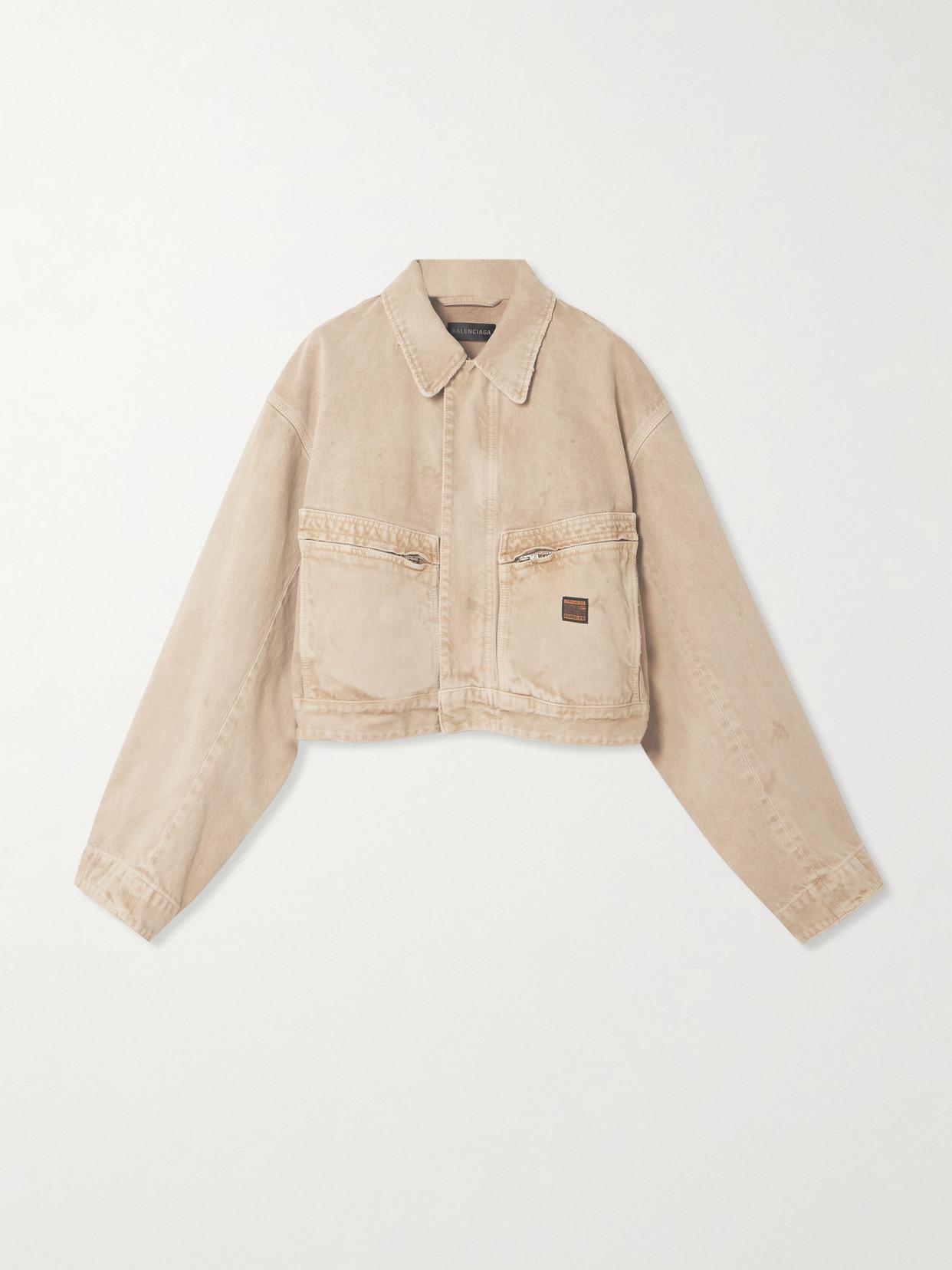 ジャケット BALENCIAGA FW25 Beige denim jacket (842161TSWB2 9501) Balenciaga Casual jackets for Men | Online Sale up to 32