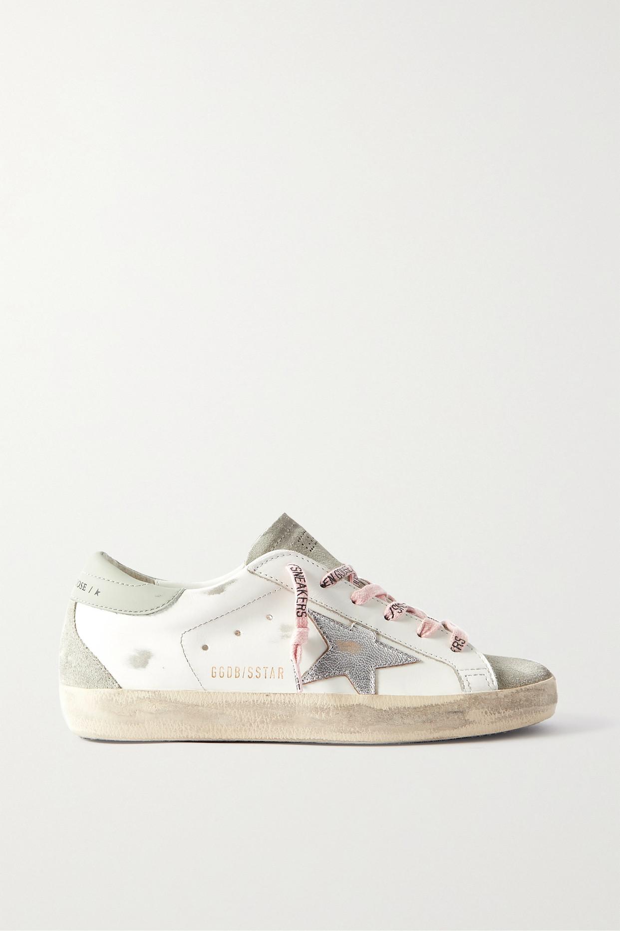 Golden goose clearance distressed superstar sneakers