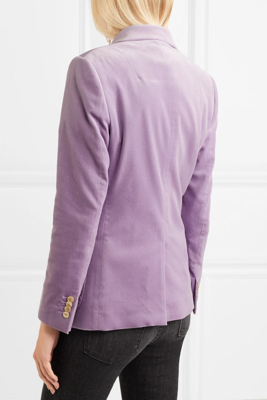 Gucci Cotton-blend Velvet Blazer in Lilac (Purple) | Lyst