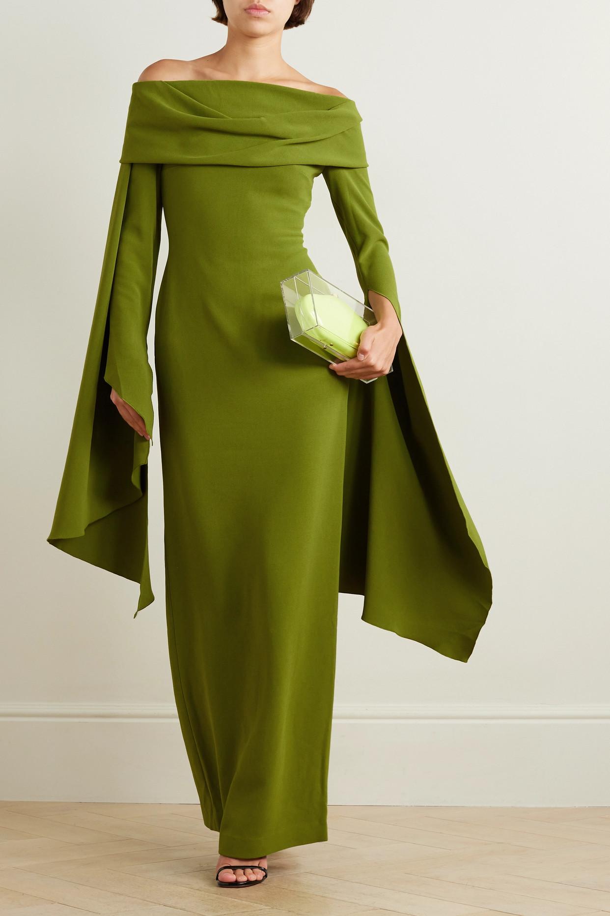 Solace London Arden Off-the-shoulder Maxi Dress in Green | Lyst Solace London Arden Off-the-shoulder Maxi Dress in Green | Lyst