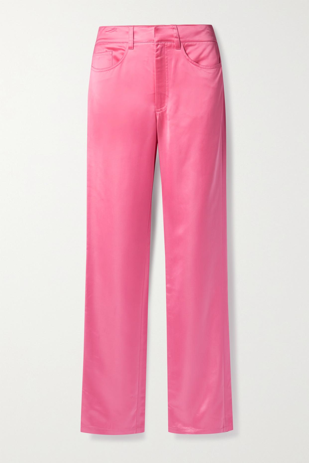 A.L.C. Hartford Satin Straight-leg Pants in Pink