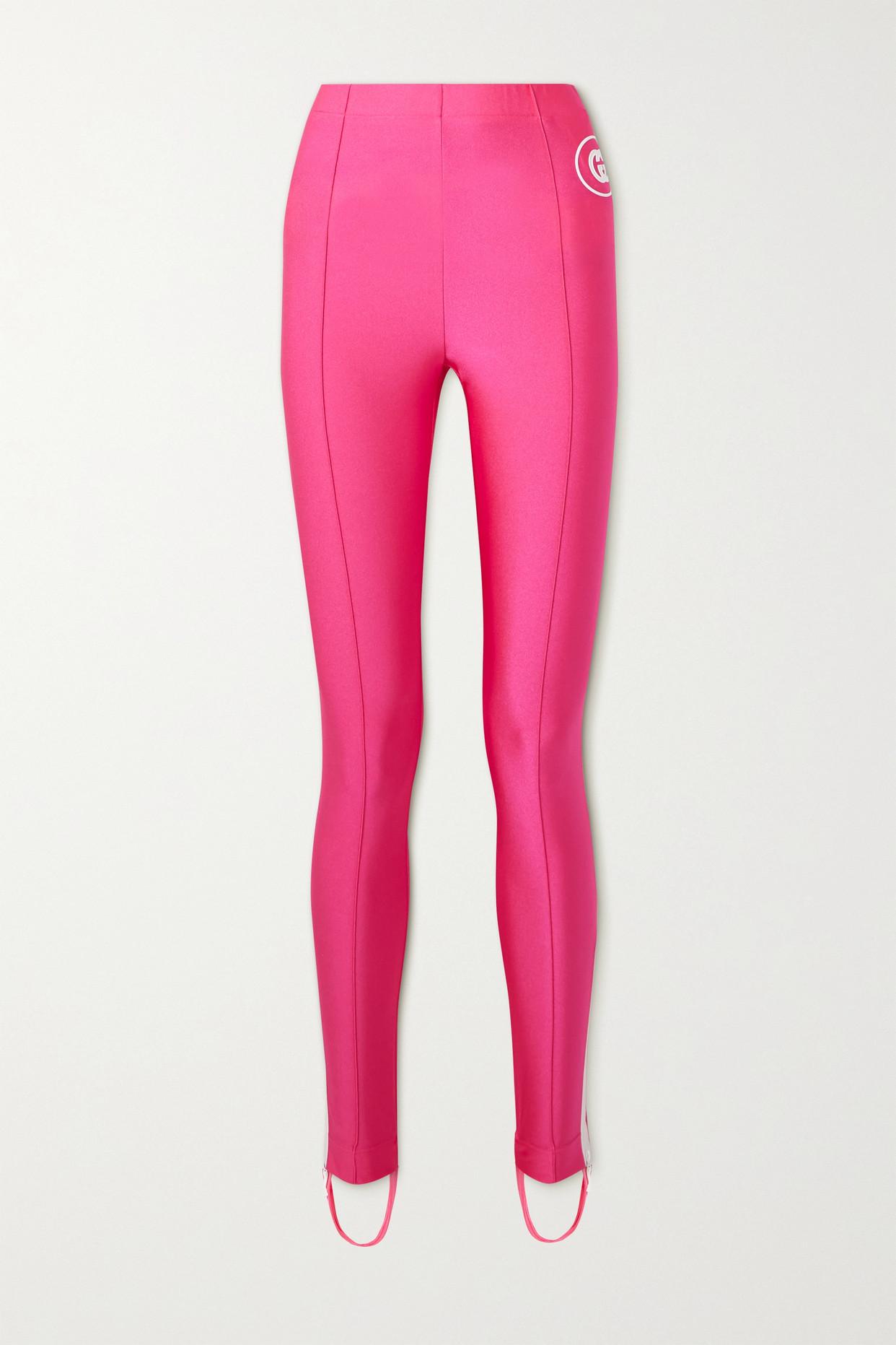 Gucci Love Parade Printed Stretch-jersey Stirrup Leggings in Pink
