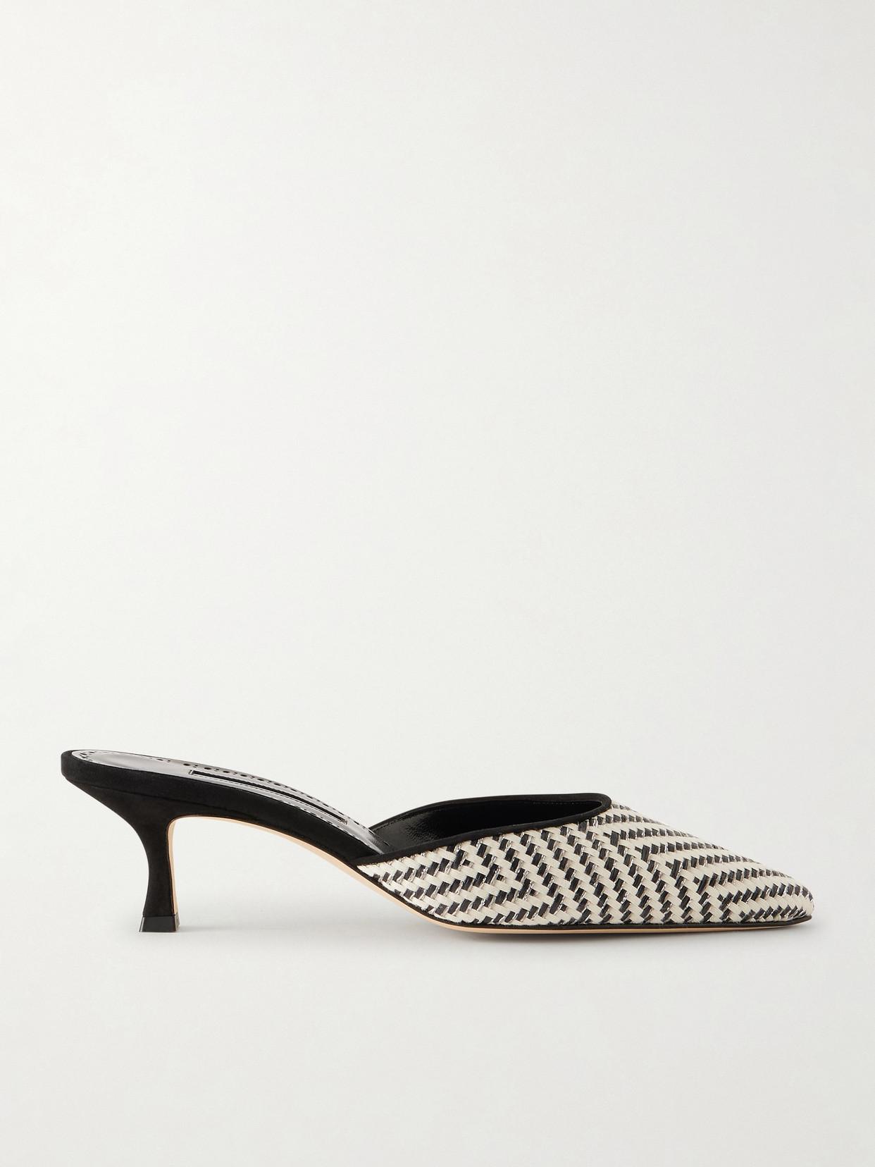 Sandales à Talons Hauts Manolo Blahnik En Daim Marron - Taille 10 US, Fabriqué En Italie, Occasion