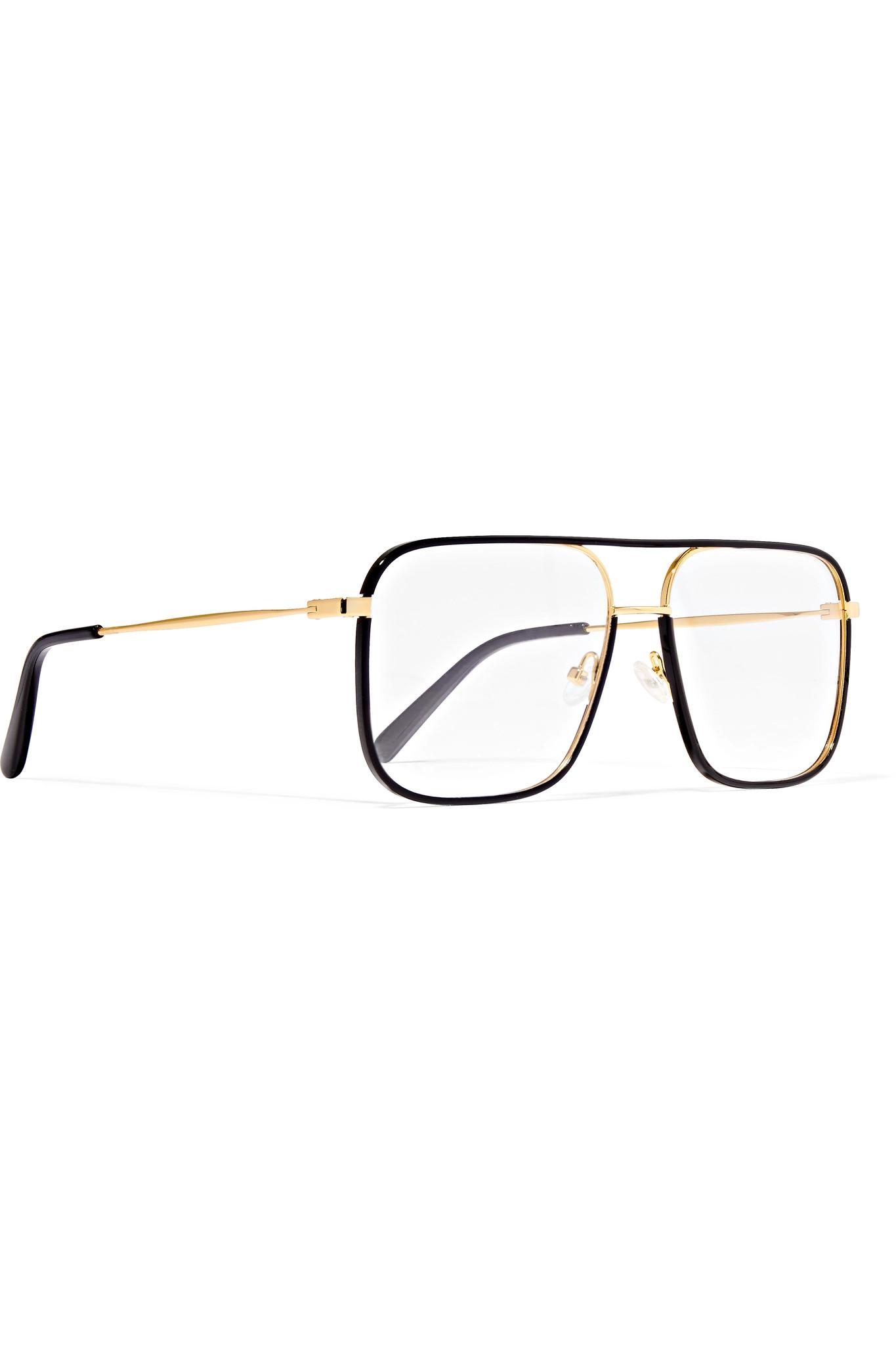 Lunettes De Vue En D En M tal Dor Et En Ac tate Stella McCartney