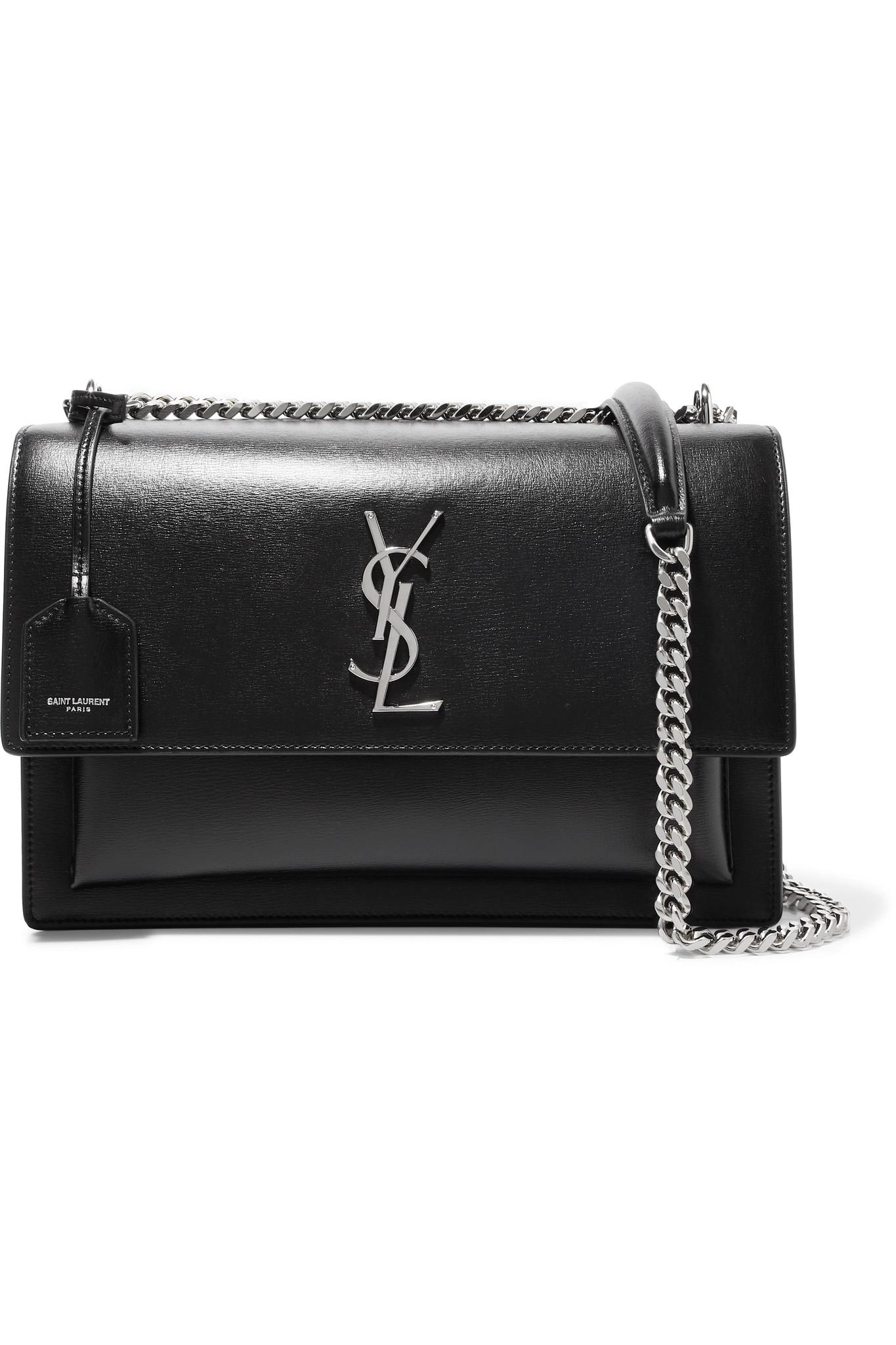 Yves Saint Laurent - Black Leather Shoulder Bag w/ Antler Handle