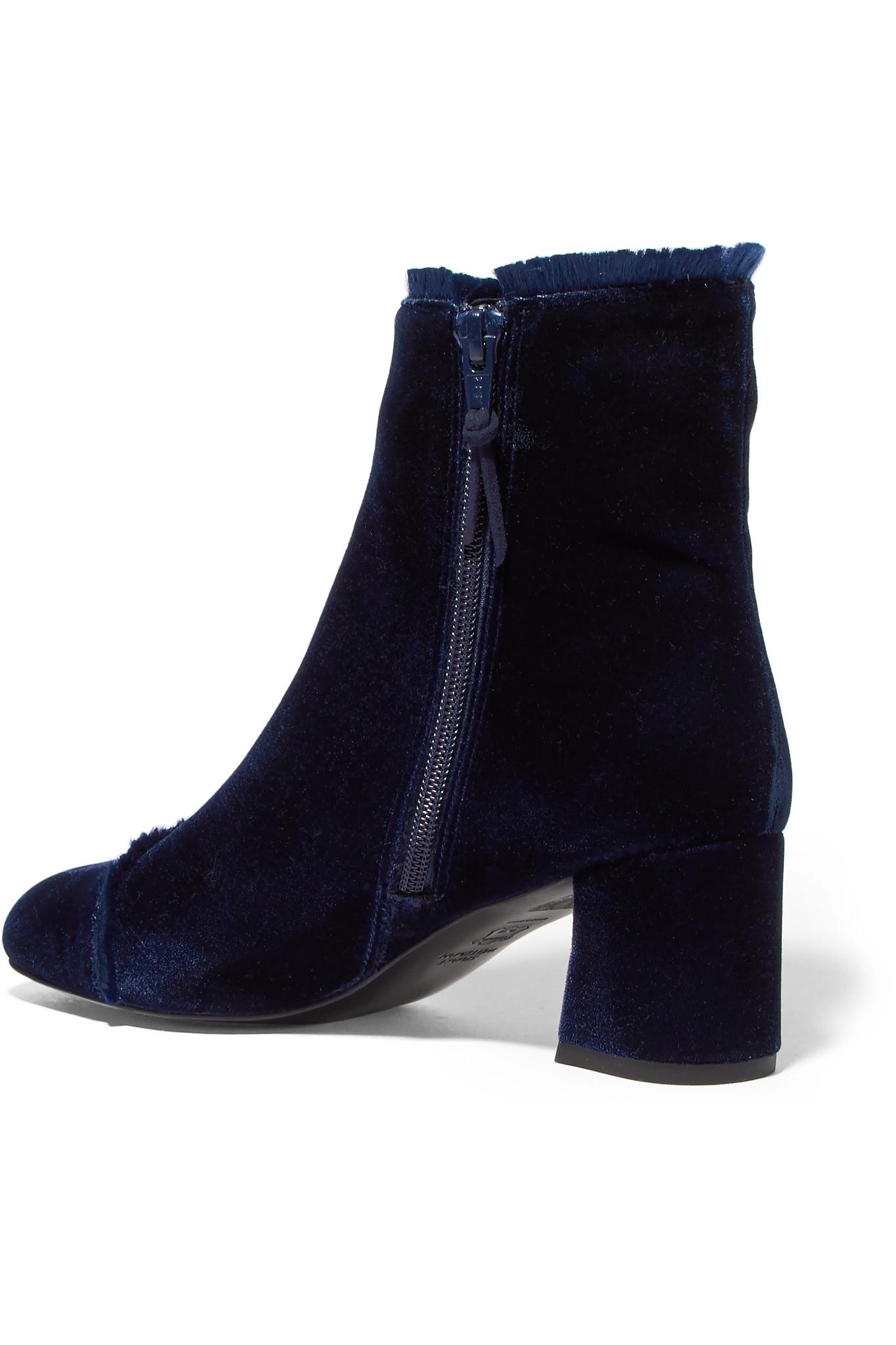 Royal blue shop fringe boots