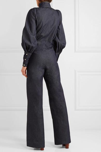 Anna Mason Jane Denim Jumpsuit in Blue 
