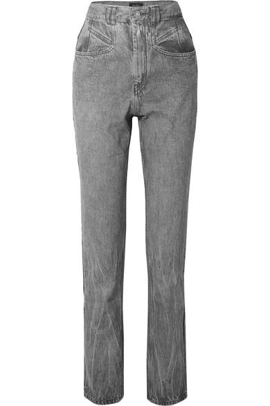 Isabel Marant Denim Dominic High-rise Slim-leg Jeans in Light Gray ...