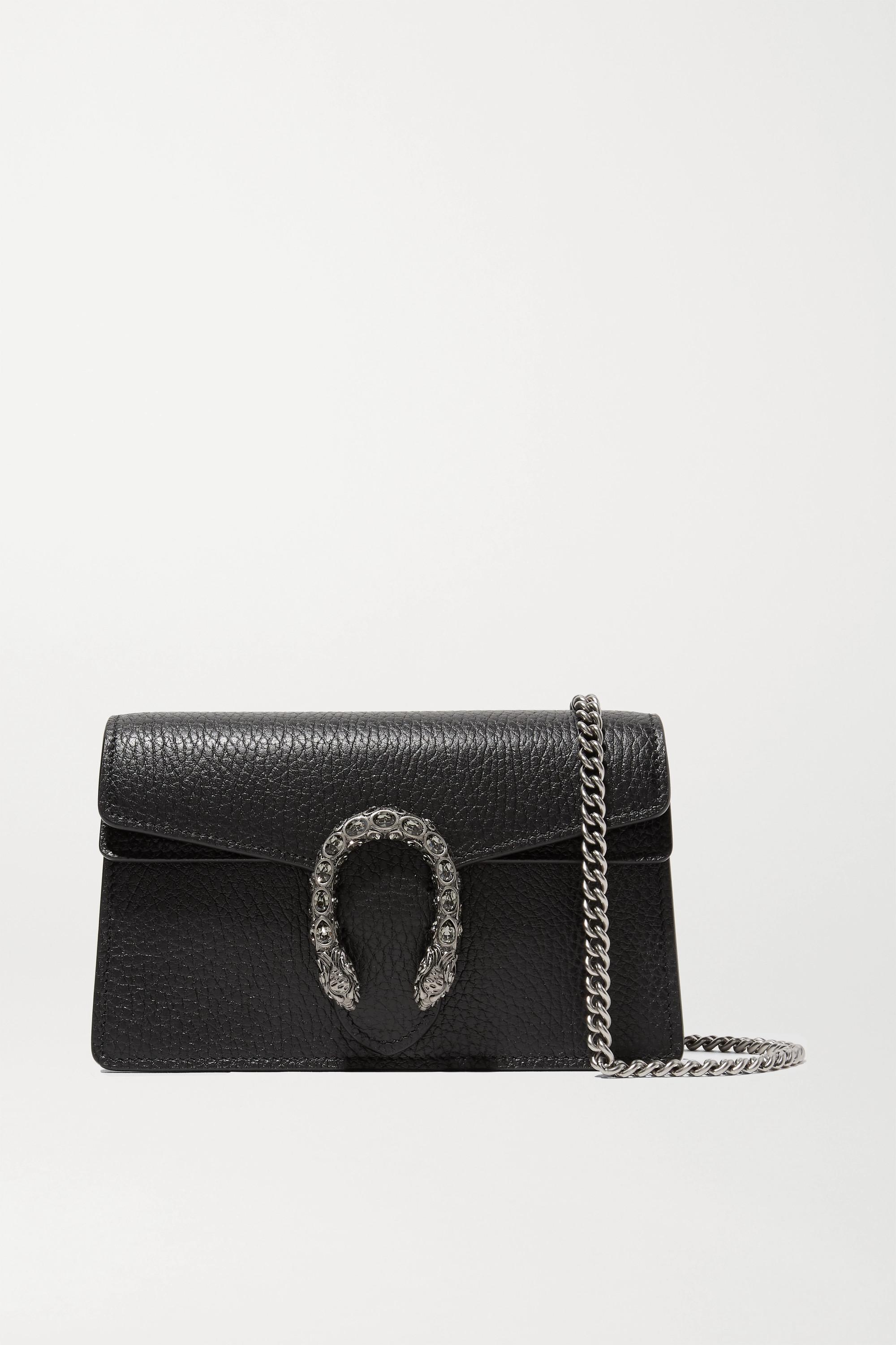 gucci dionysus black leather small