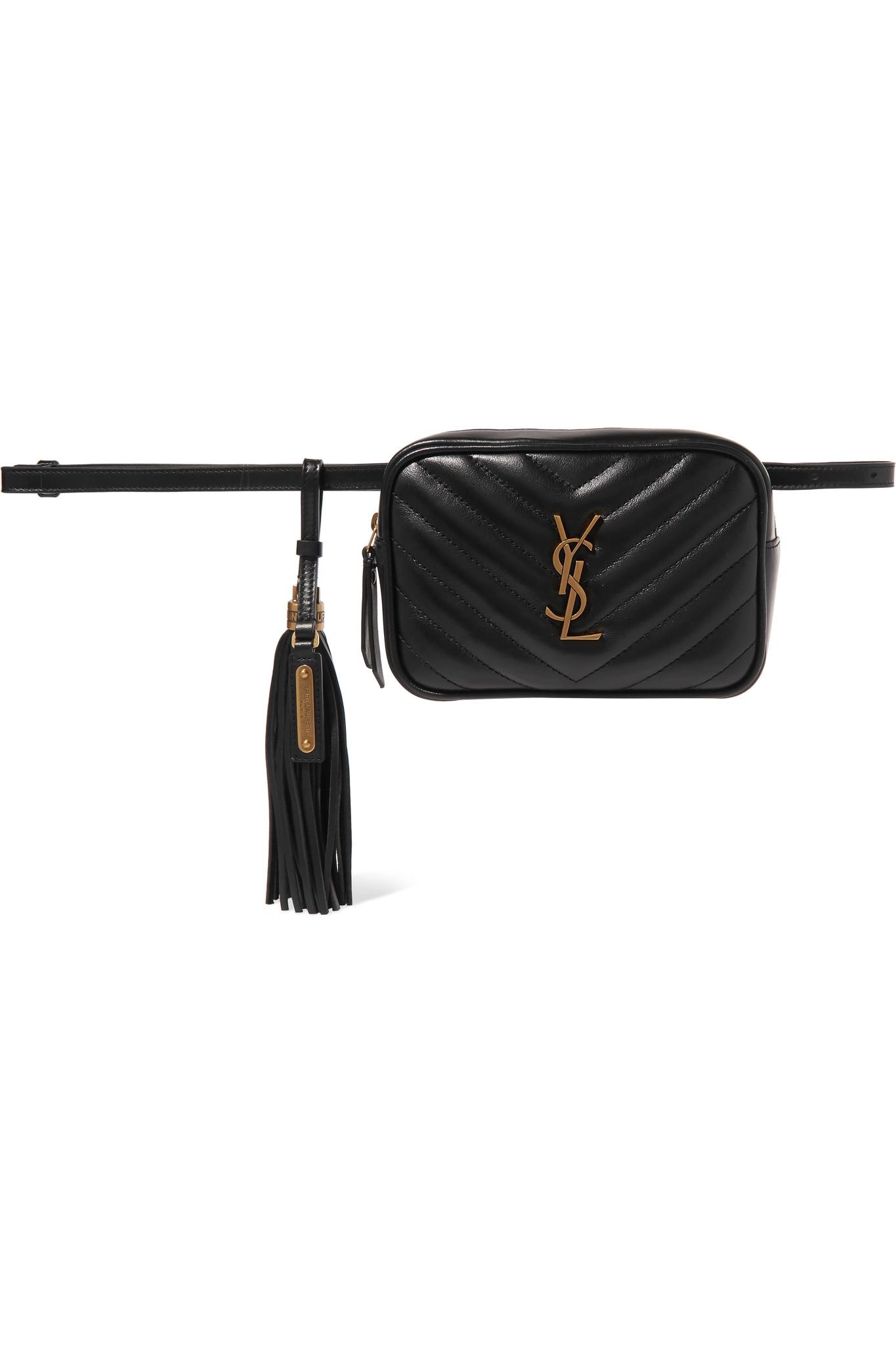 Saint Laurent Lou Quilted Leather Belt Bag in Black Lyst