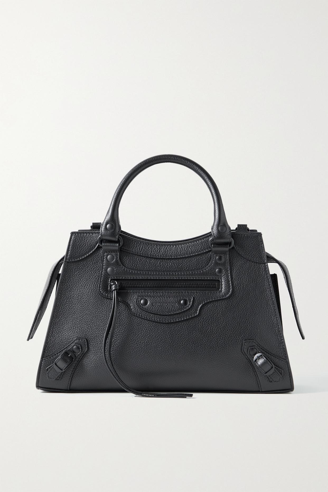 golondrina Ventilar proyector Balenciaga Neo Classic City Textured-leather Tote in Black | Lyst