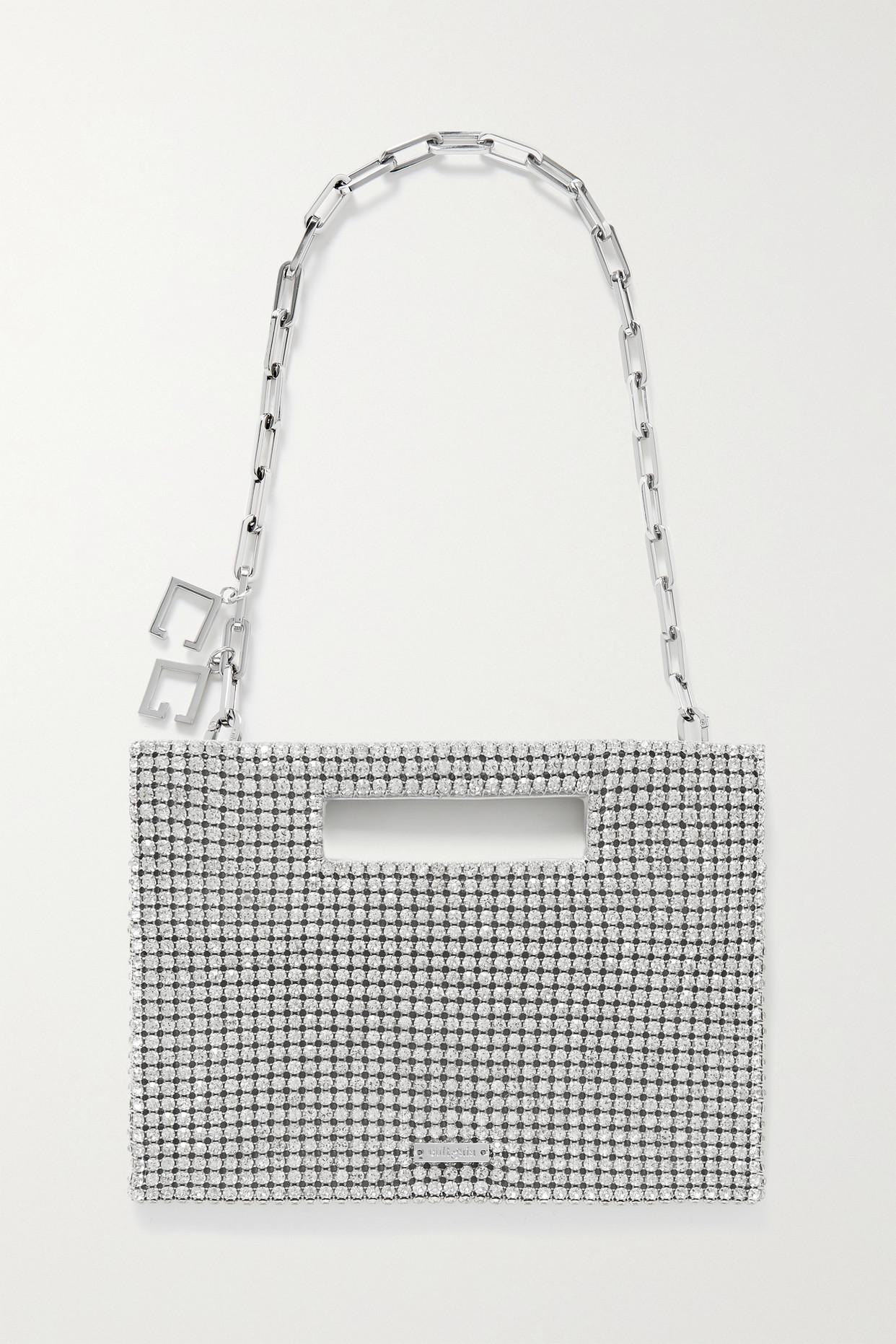 Cult Gaia Lucinda Crystal-embellished Twill Tote in White | Lyst