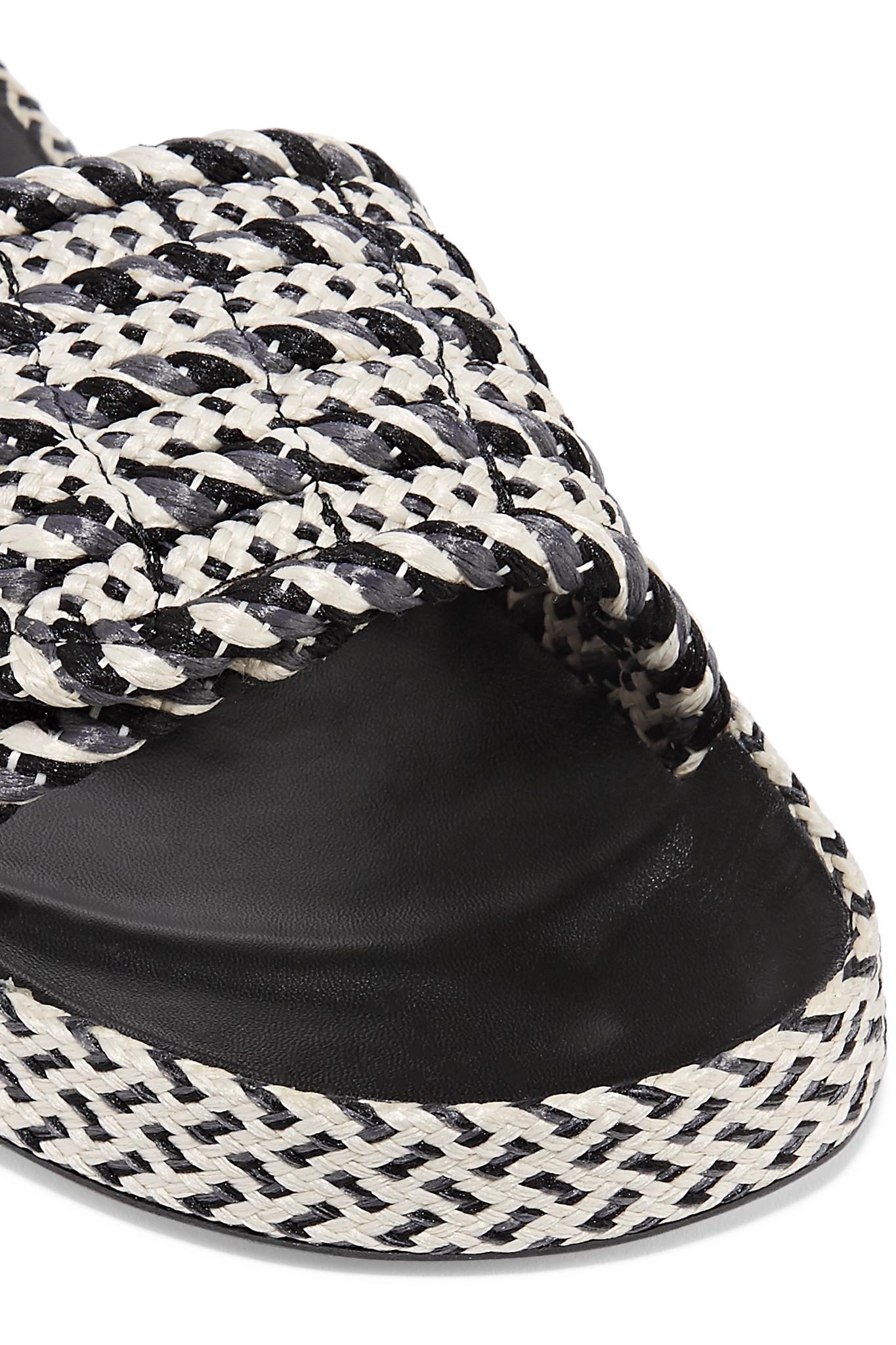 isabel marant woven slide sandals