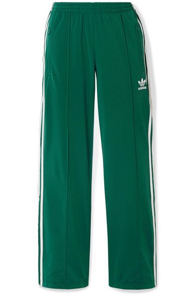 adidas Originals Firebird Striped Tech-jersey Track Pants in Green | Lyst