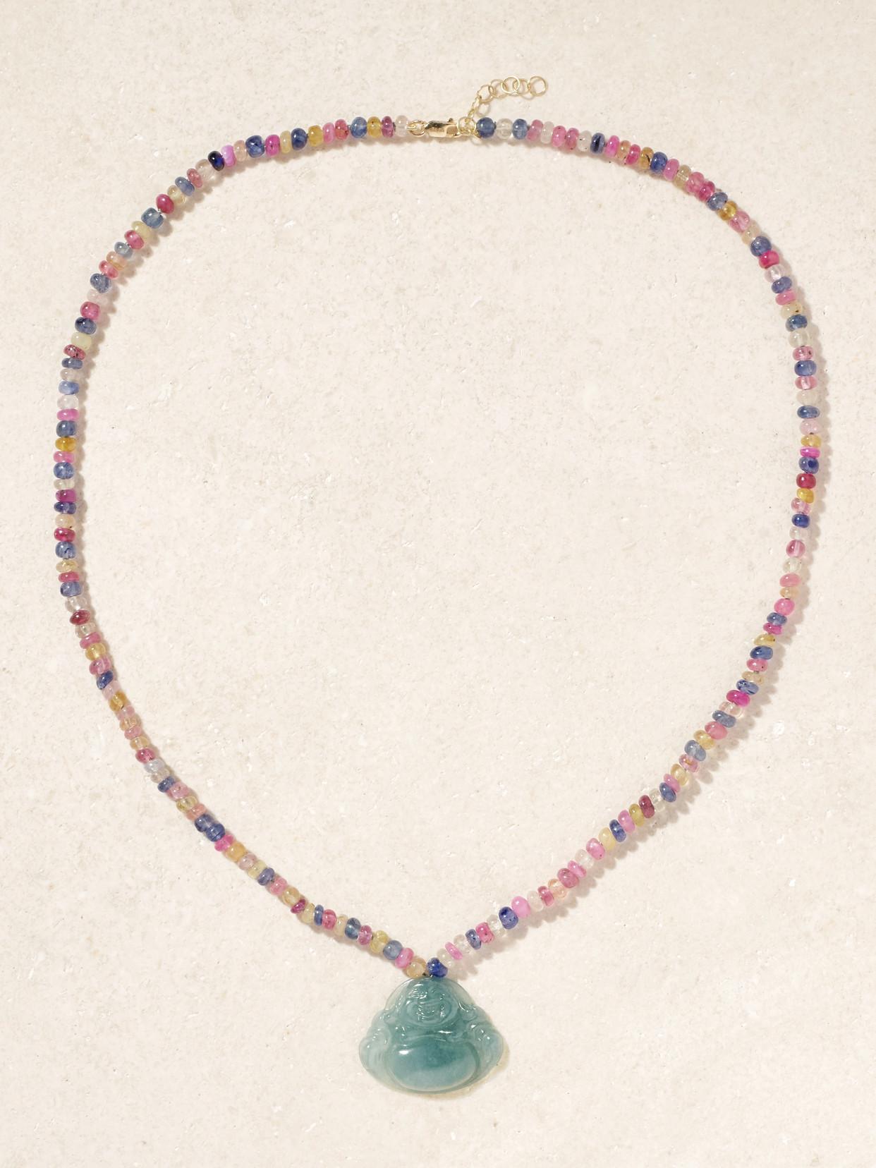 【JIA JIA】Gold, diamond and rose quartz necklace ネックレス JIA JIA Gold, quartz and diamond necklace | NET-A-PORTER