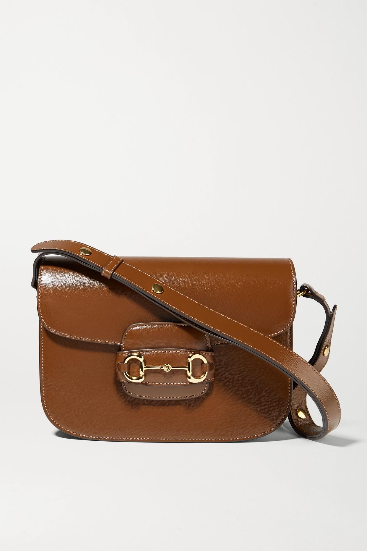tan leather gucci bolsa