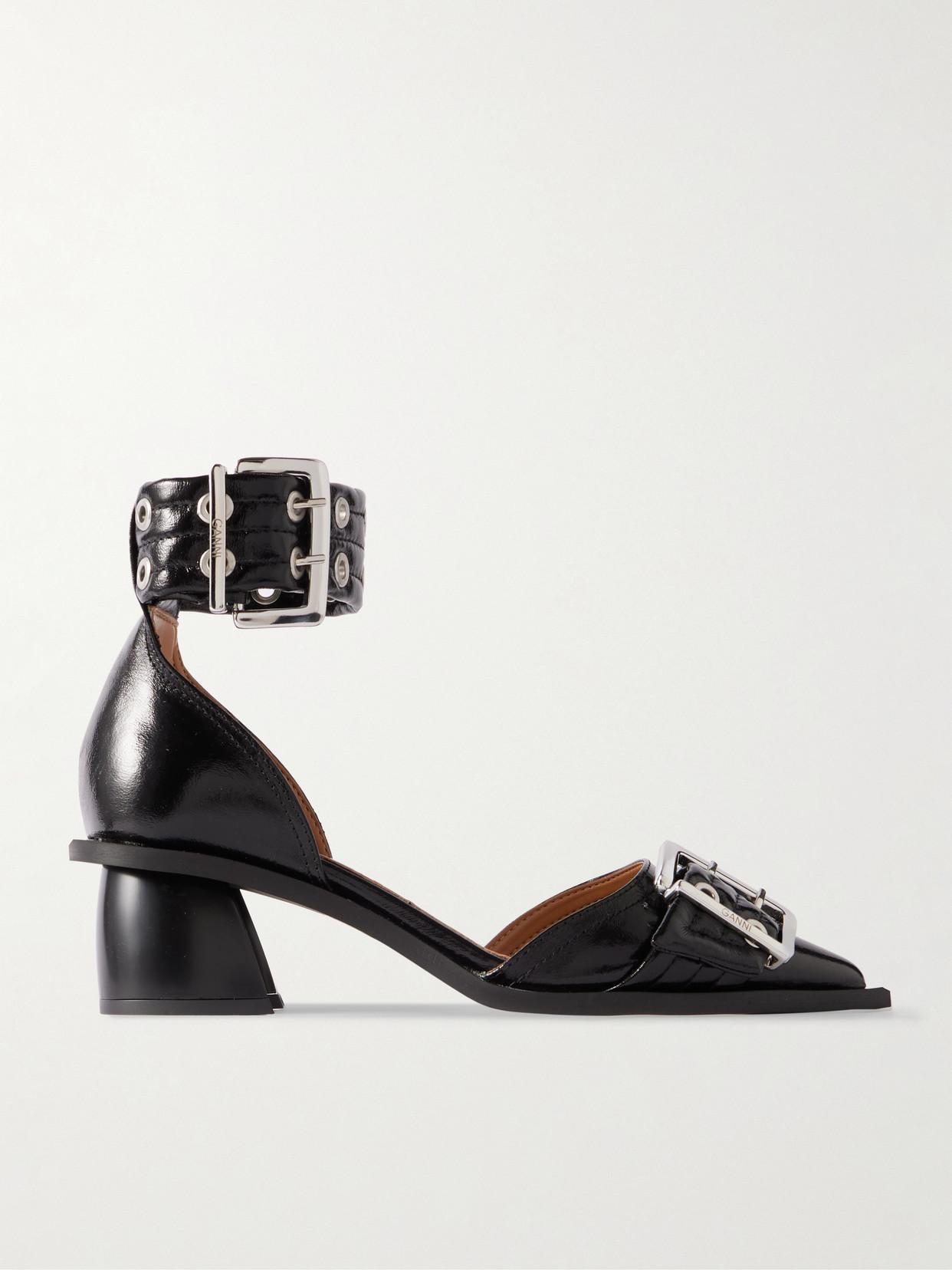 シューズ・サンダルその他 GANNI Woman Pumps Black S2891 099 Faux-leather pumps in black - Ganni | Mytheresa