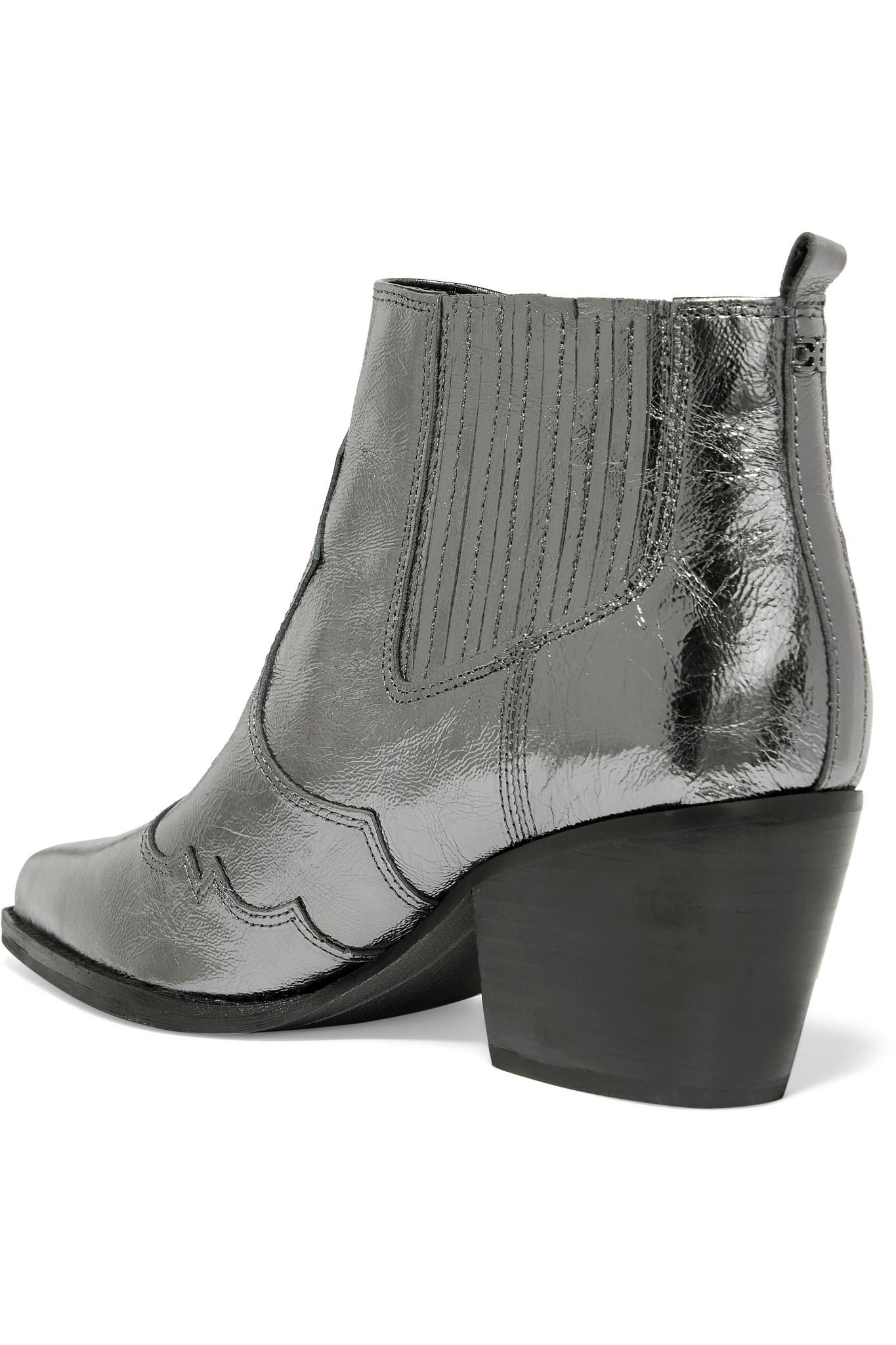 winona metallic rhinestone booties