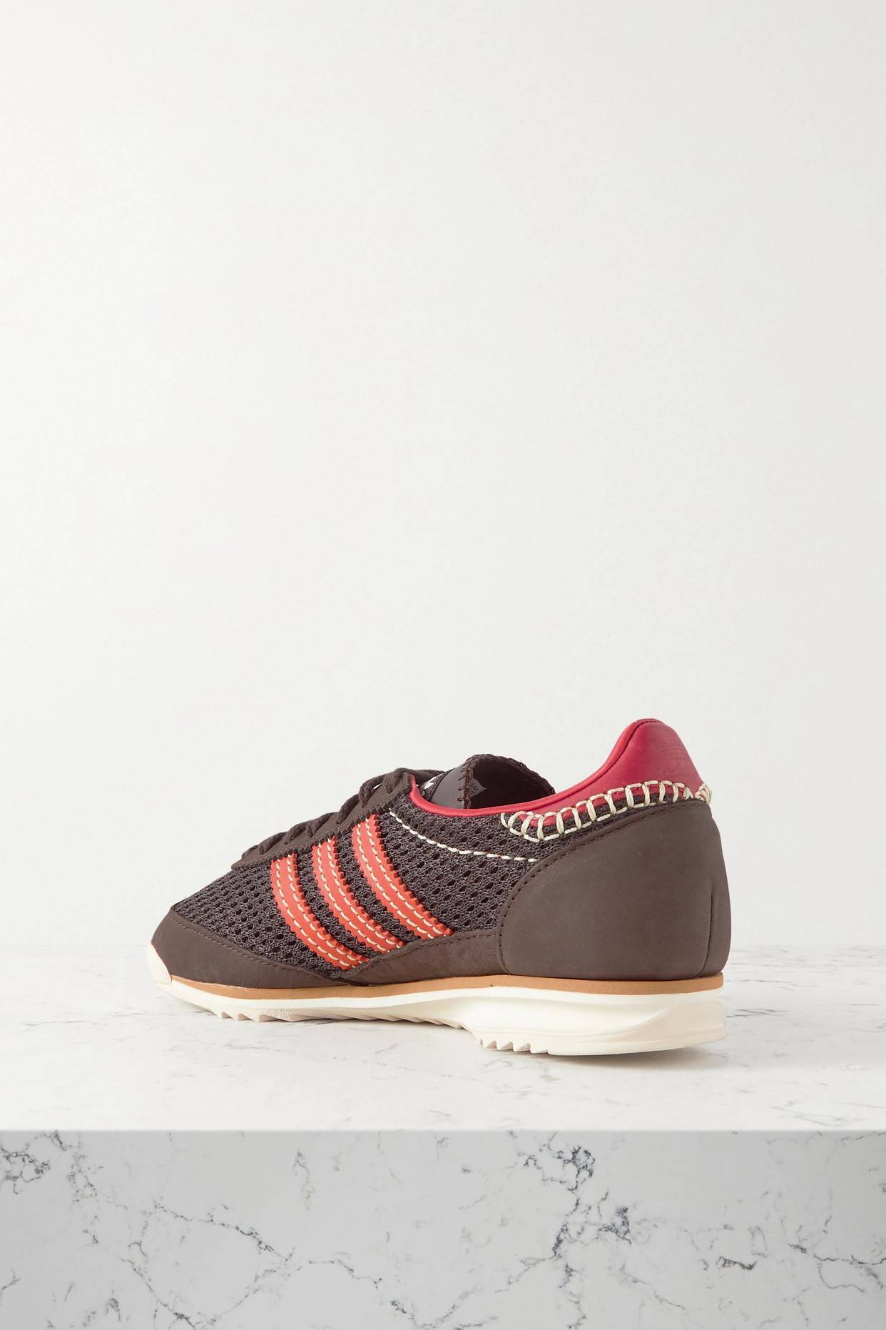 adidas Originals + Wales Bonner Sl72 Leather-trimmed Suede And Mesh  Sneakers in Brown | Lyst