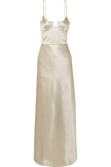 Galvan London Phoebe Satin Bustier Gown 