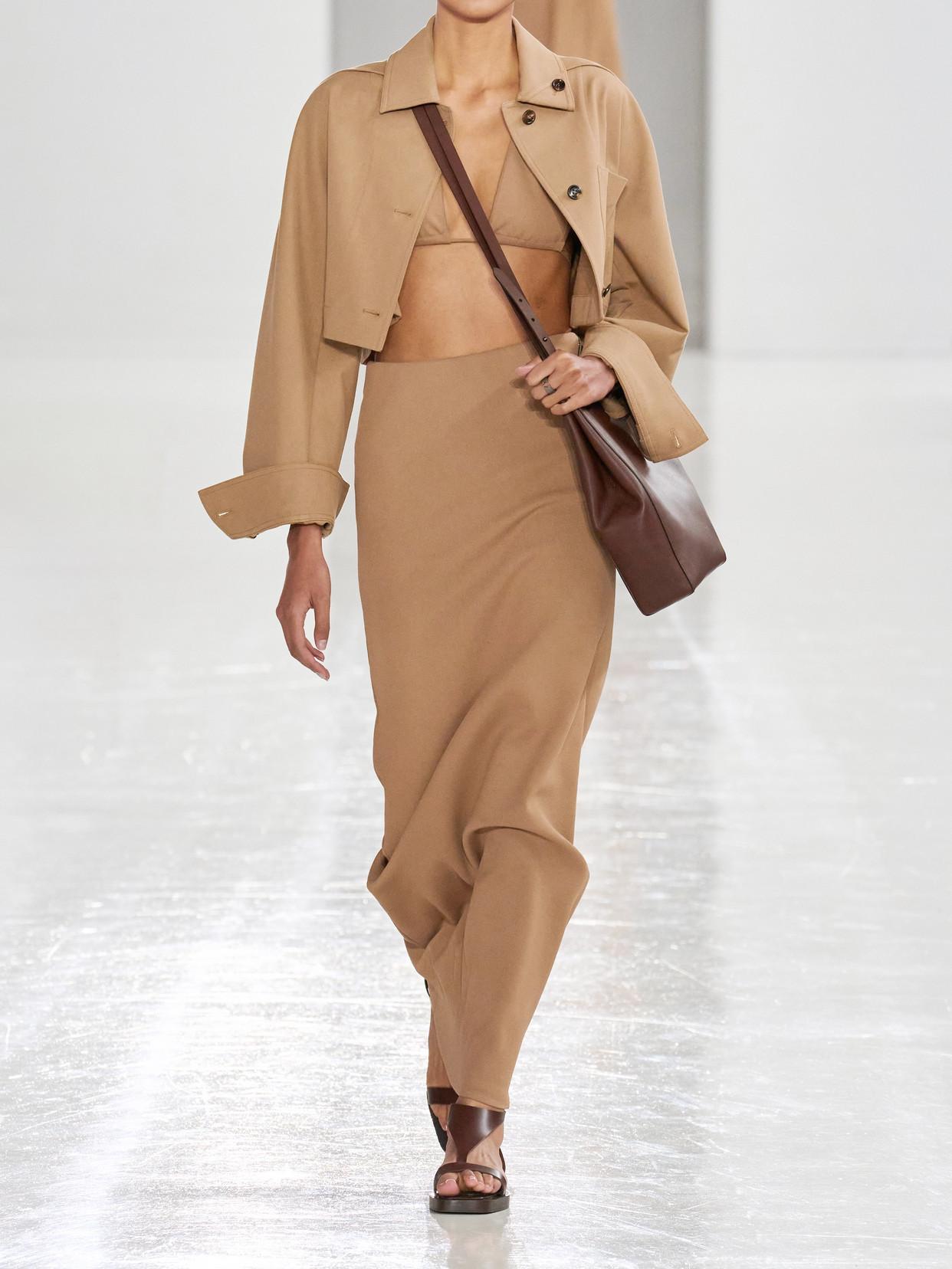 Max Mara Alce Knitted Maxi Skirt in Natural | Lyst