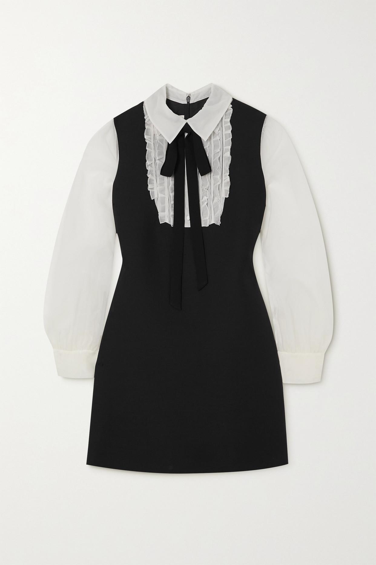 Black hotsell pussybow dress