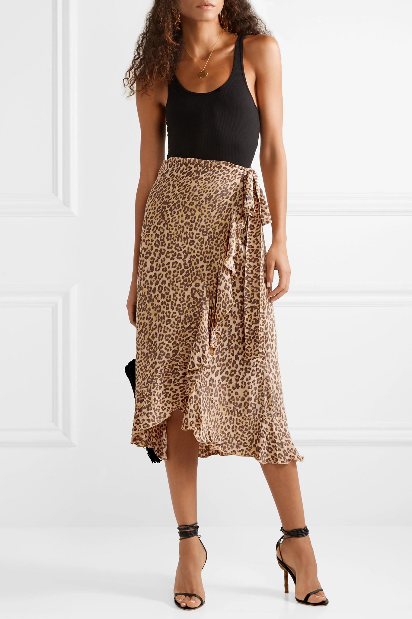 faithfull leopard wrap dress