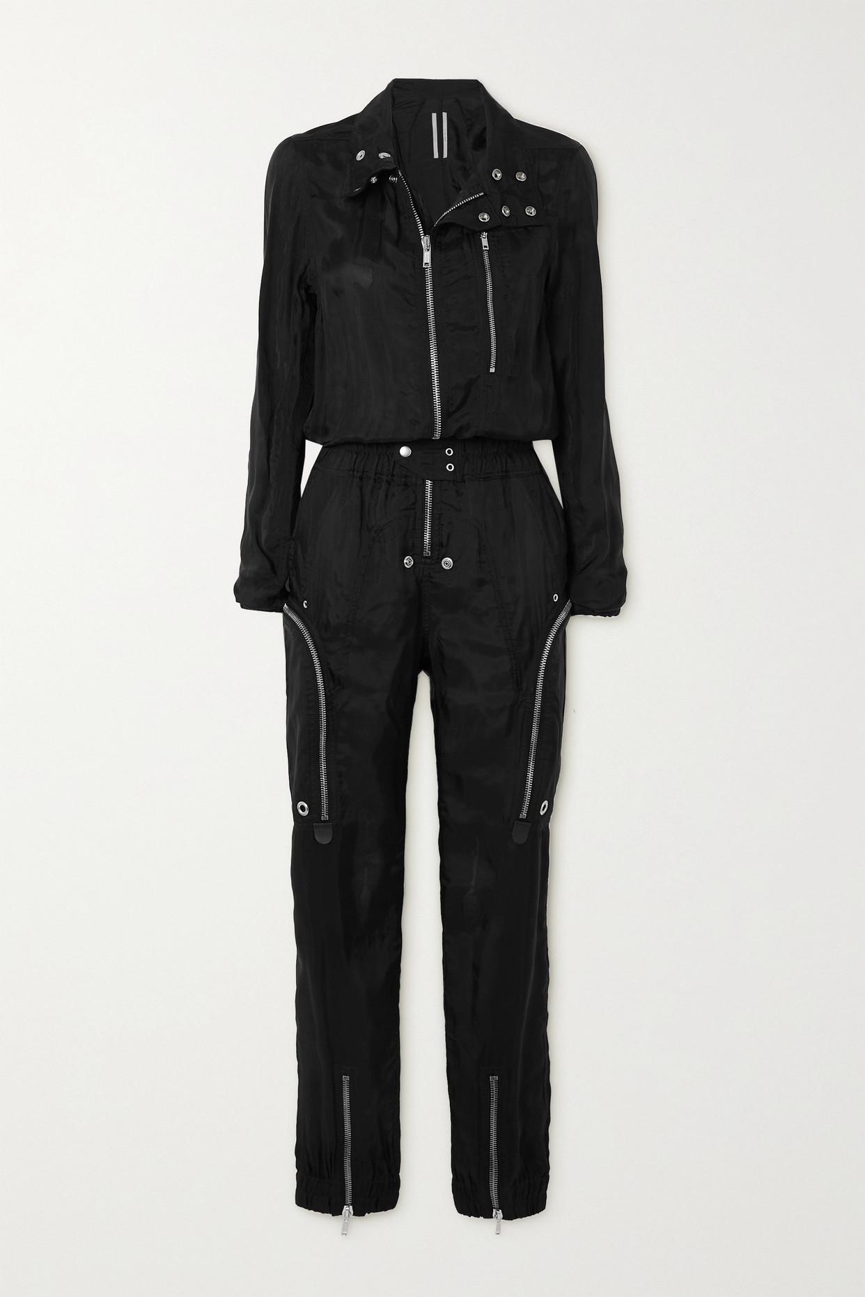 Rick Owens Bauhaus Cotton-blend Shell Jumpsuit in Black | Lyst
