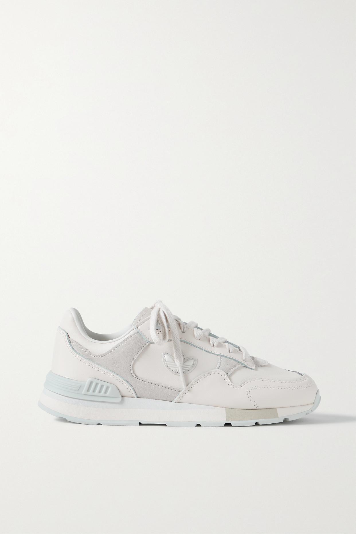 adidas Originals Treziod Leather And Suede Sneakers in White | Lyst