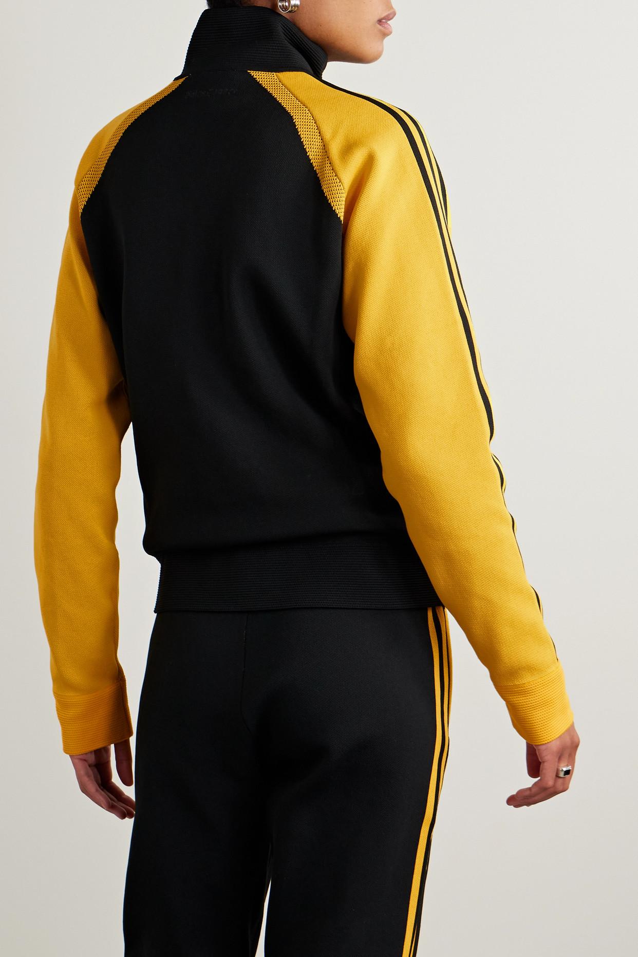 adidas Originals + Wales Bonner Mesh-trimmed Recycled Stretch-knit Track  Jacket in Yellow | Lyst
