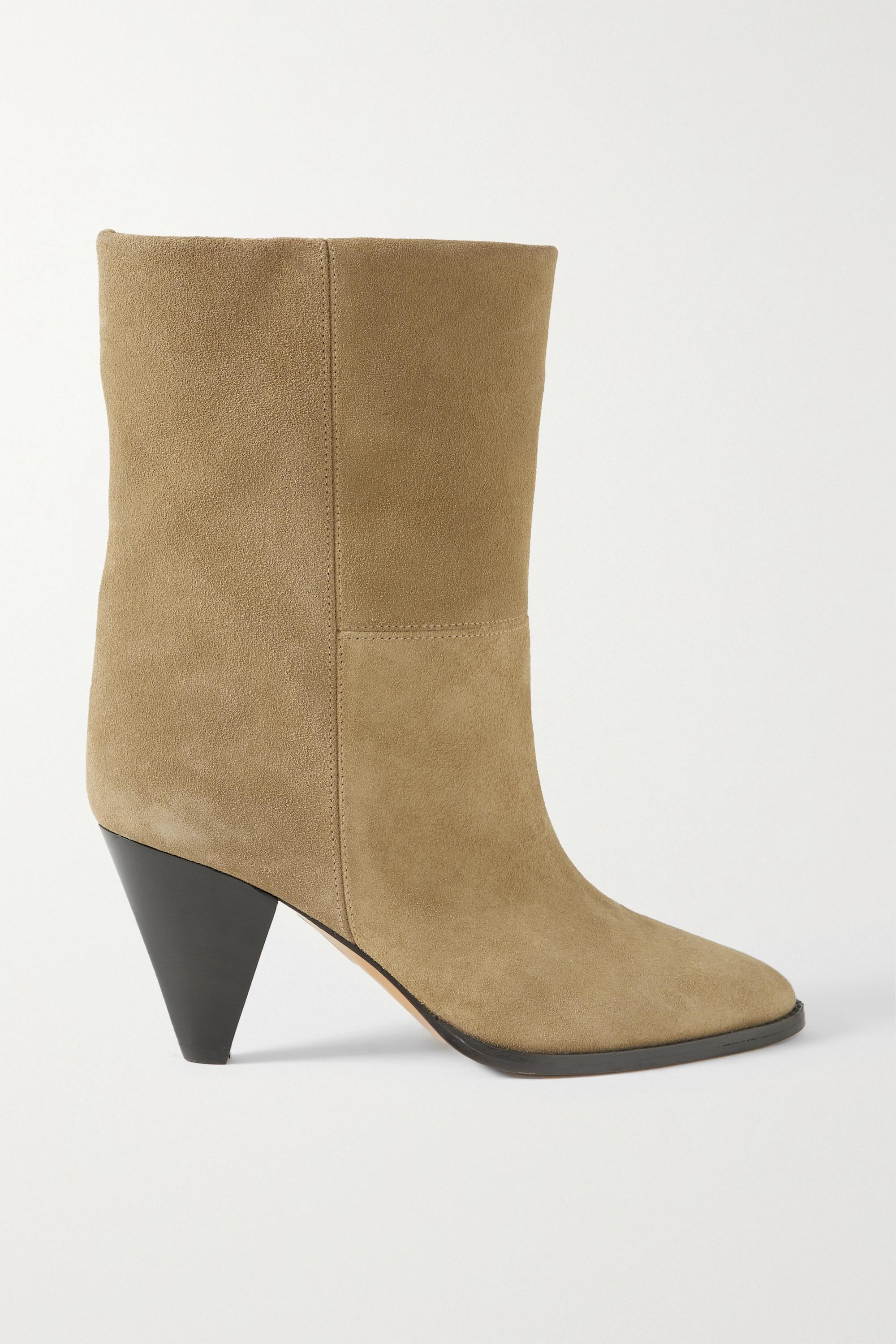 Isabel Marant Rouxa Suede Ankle Boots in Natural Lyst Australia