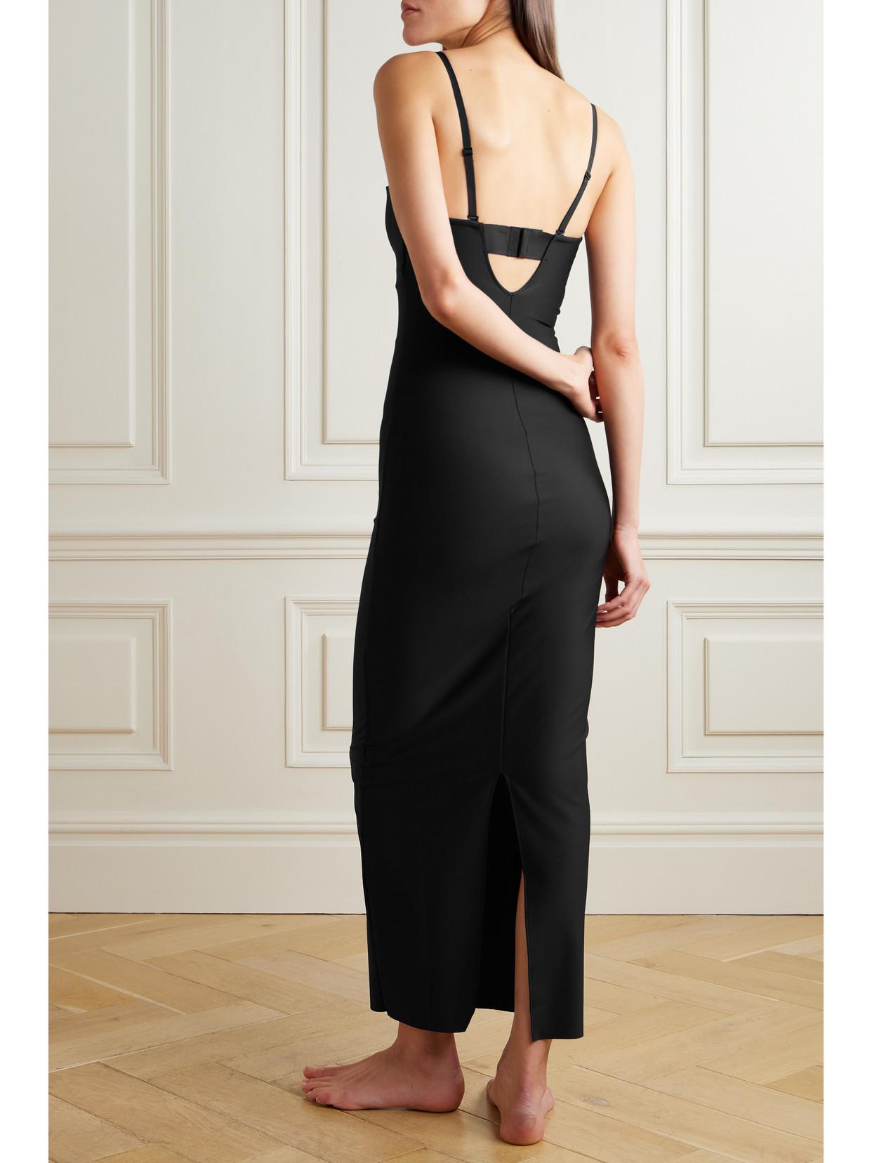 Skims Body Underwire Maxi Slip Dress in Black | Lyst Skims Body Underwire Maxi Slip Dress in Black | Lyst