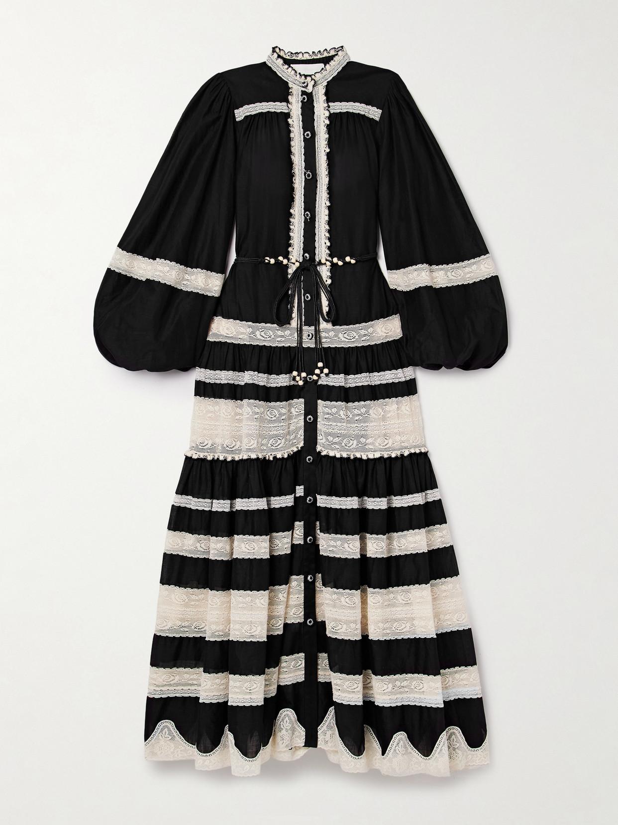 zimmermann rhiannon maxi dress Zimmermann, Rhiannon paisley ruffled silk maxi dress, Women, Black, US 12, Dresses