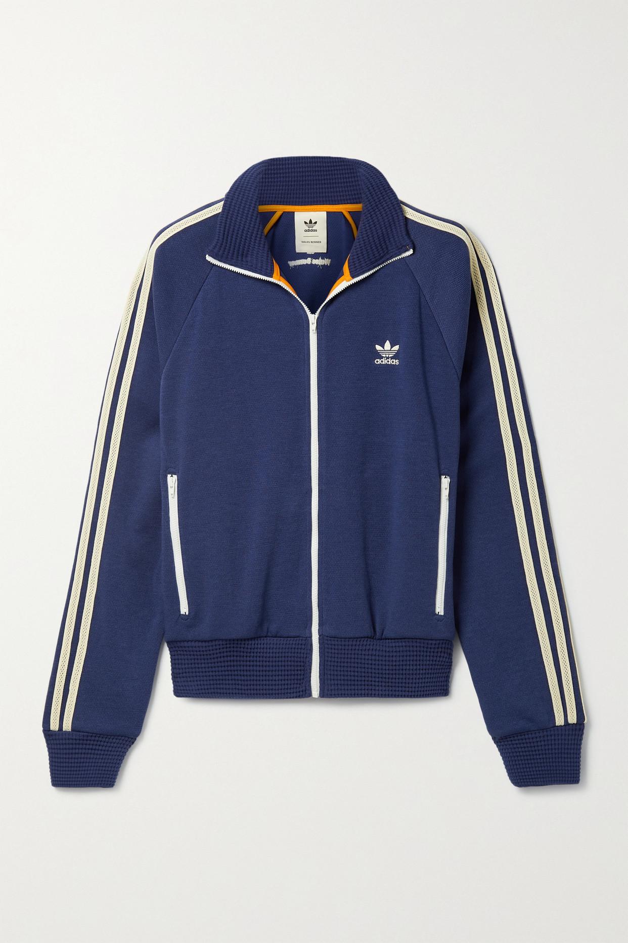 adidas Originals + Wales Bonner Crochet-trimmed Knitted Track Jacket in Blue  | Lyst