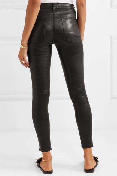 frame le high leather pants