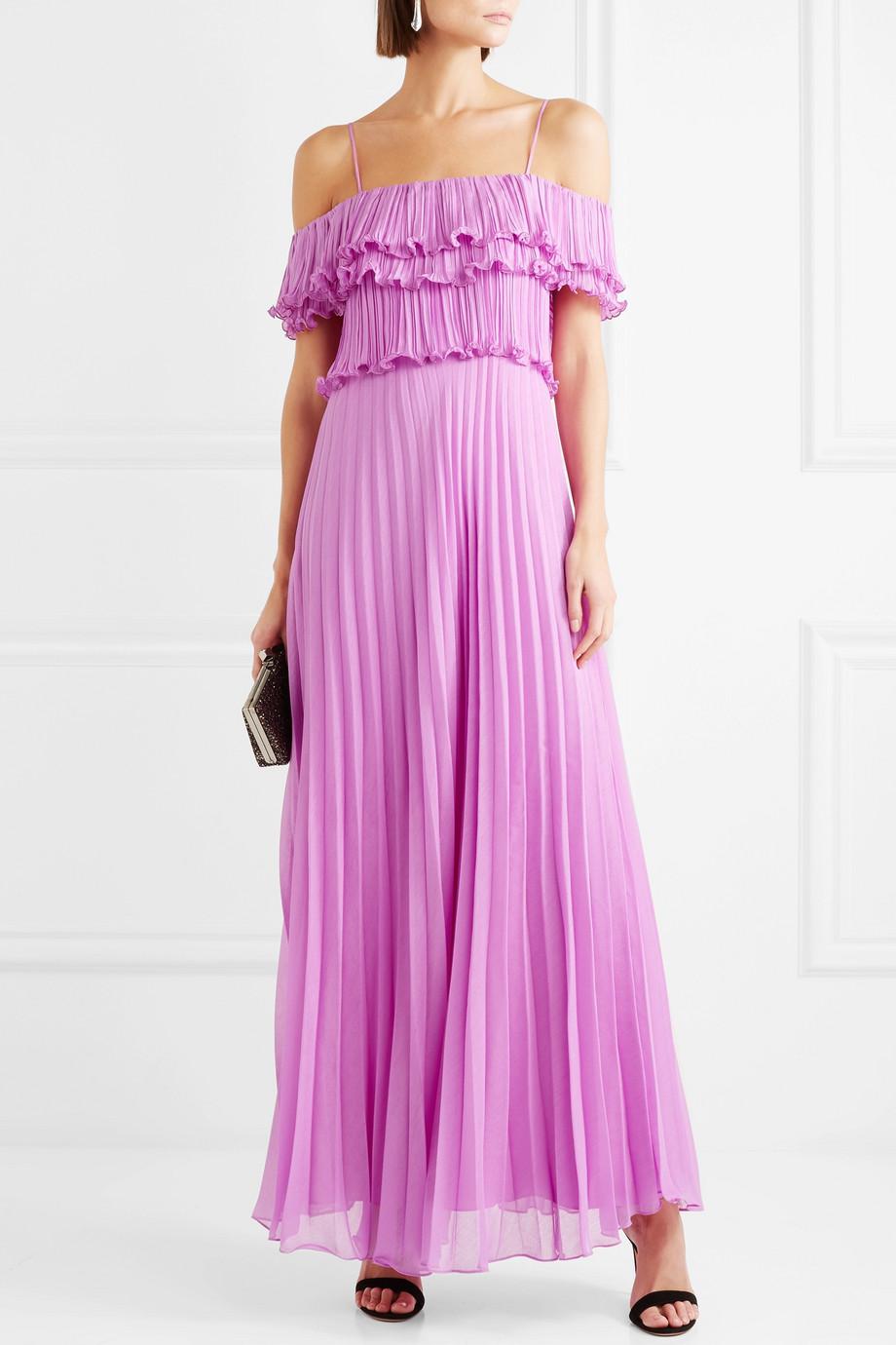 Halston heritage top georgette dress