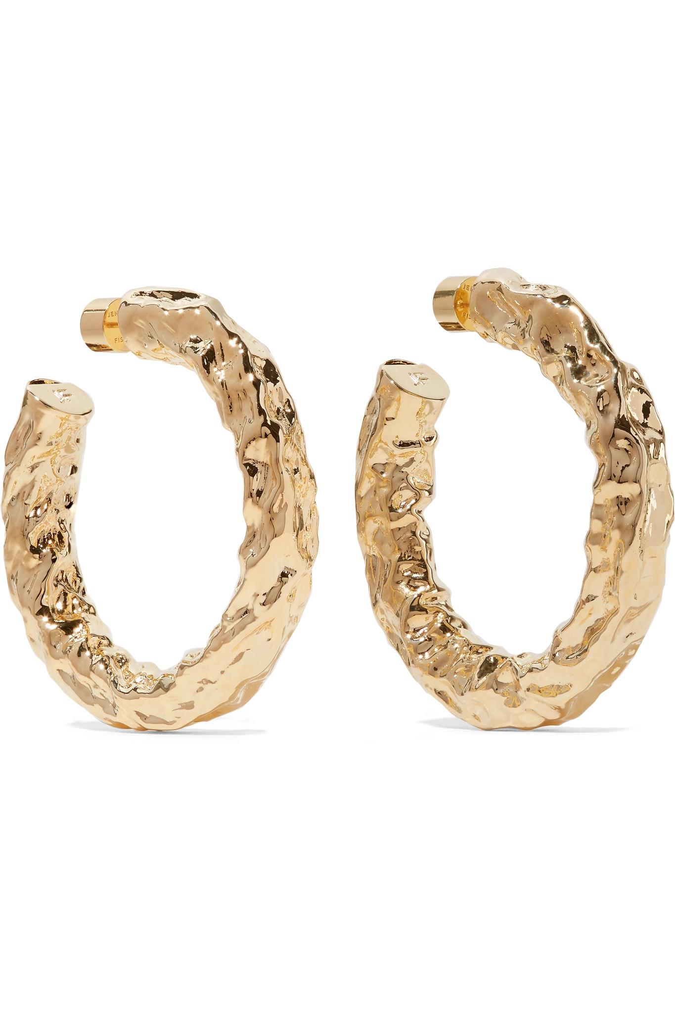Gold hoop earrings jennifer fisher Clearance