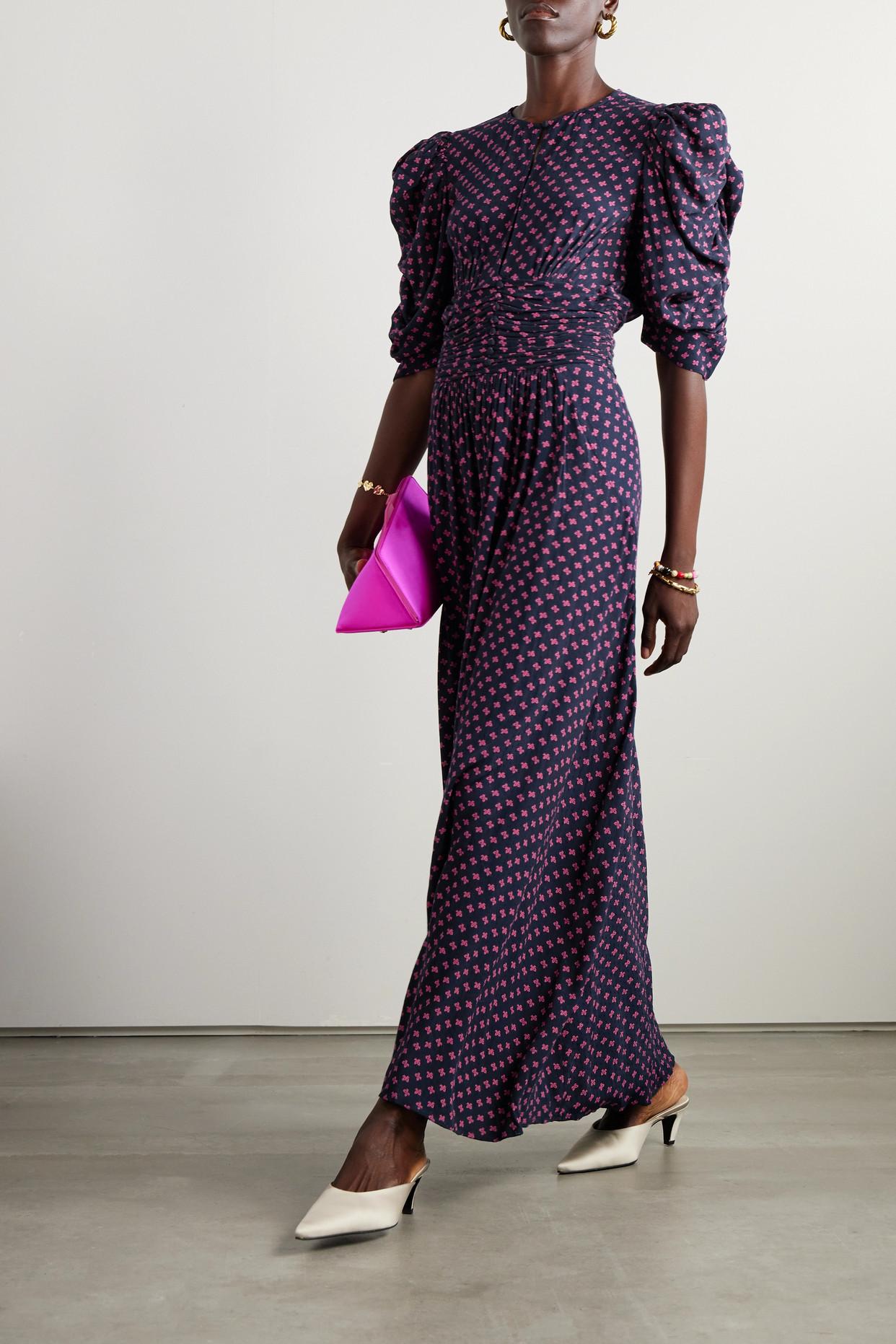 Rotate birger christensen gathered jacquard mini dress cheap