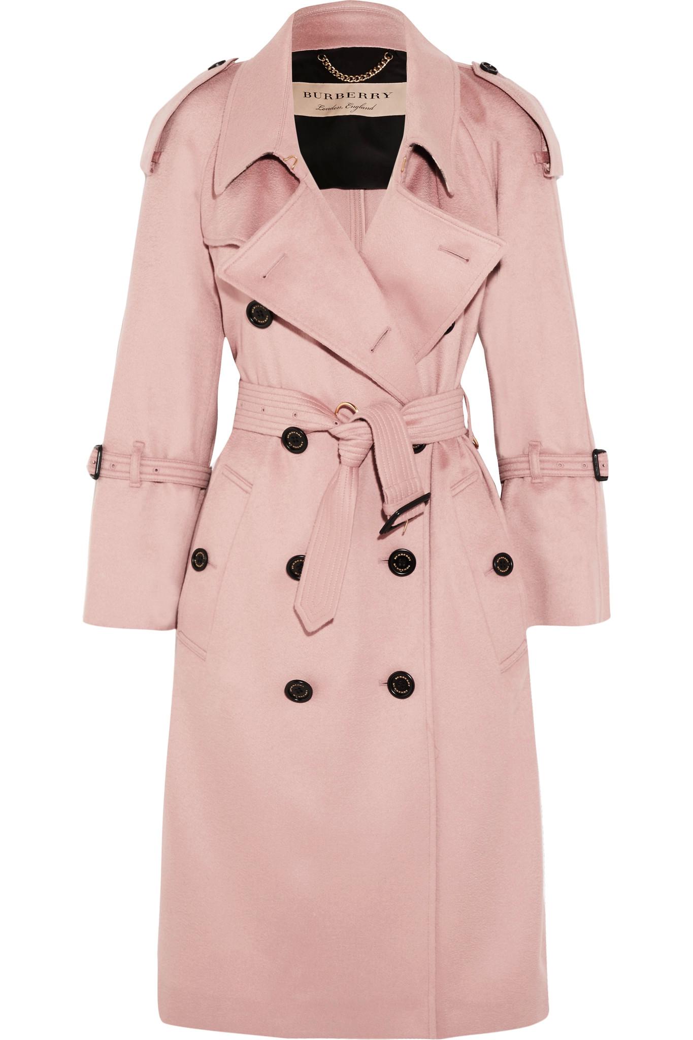 Burberry The Lakestone Cashmere Trench Coat in Pastel Pink (Pink) - Lyst