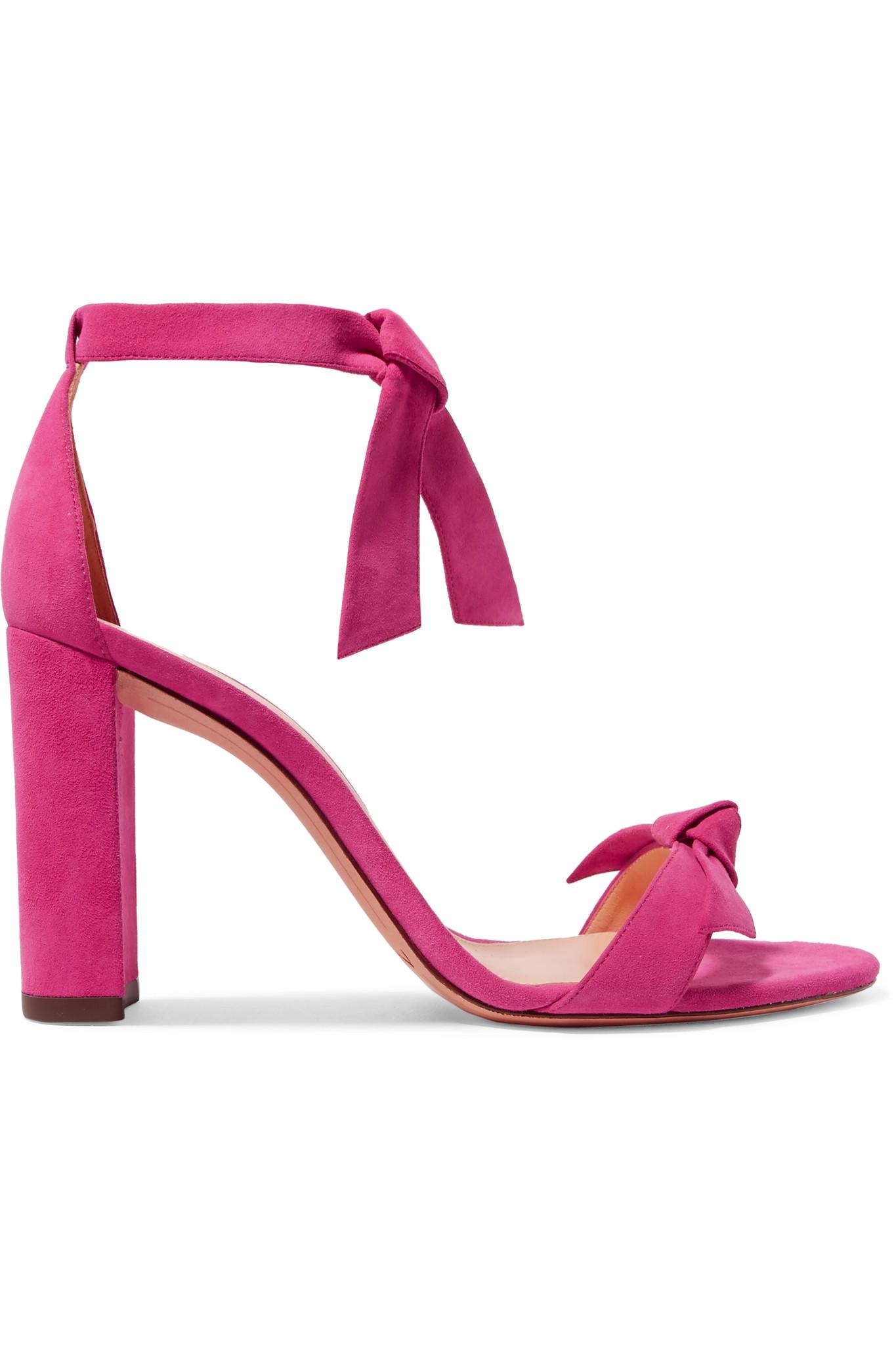 Alexandre Birman Clarita Bow-embellished Suede Sandals